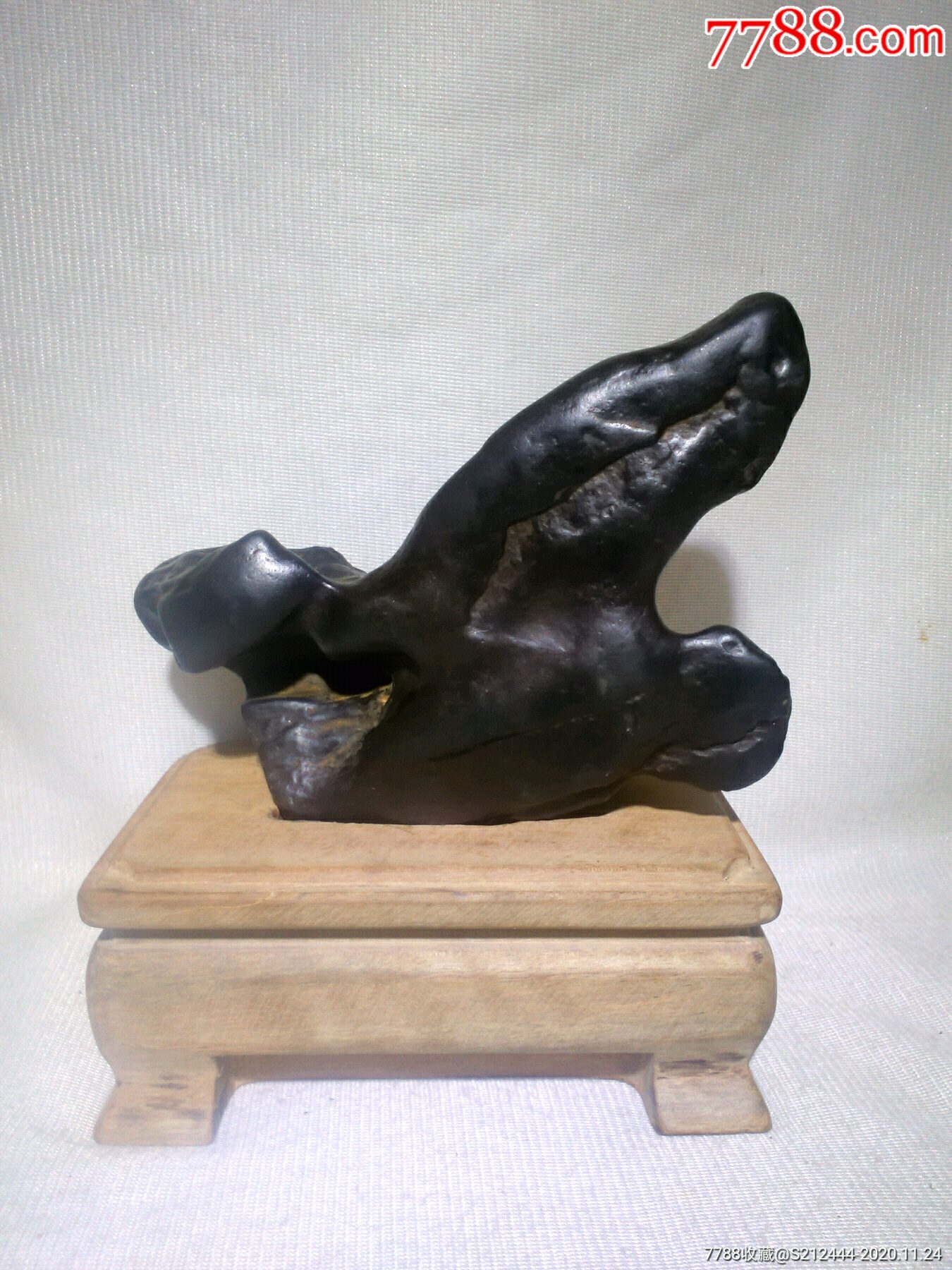 江底石奇石黑石观赏石原石摆件鱼跃