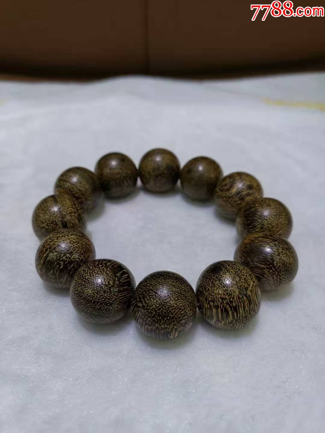 东区虎皮纹沉香珠手串-沉香木手串-7788烟酒茶牌