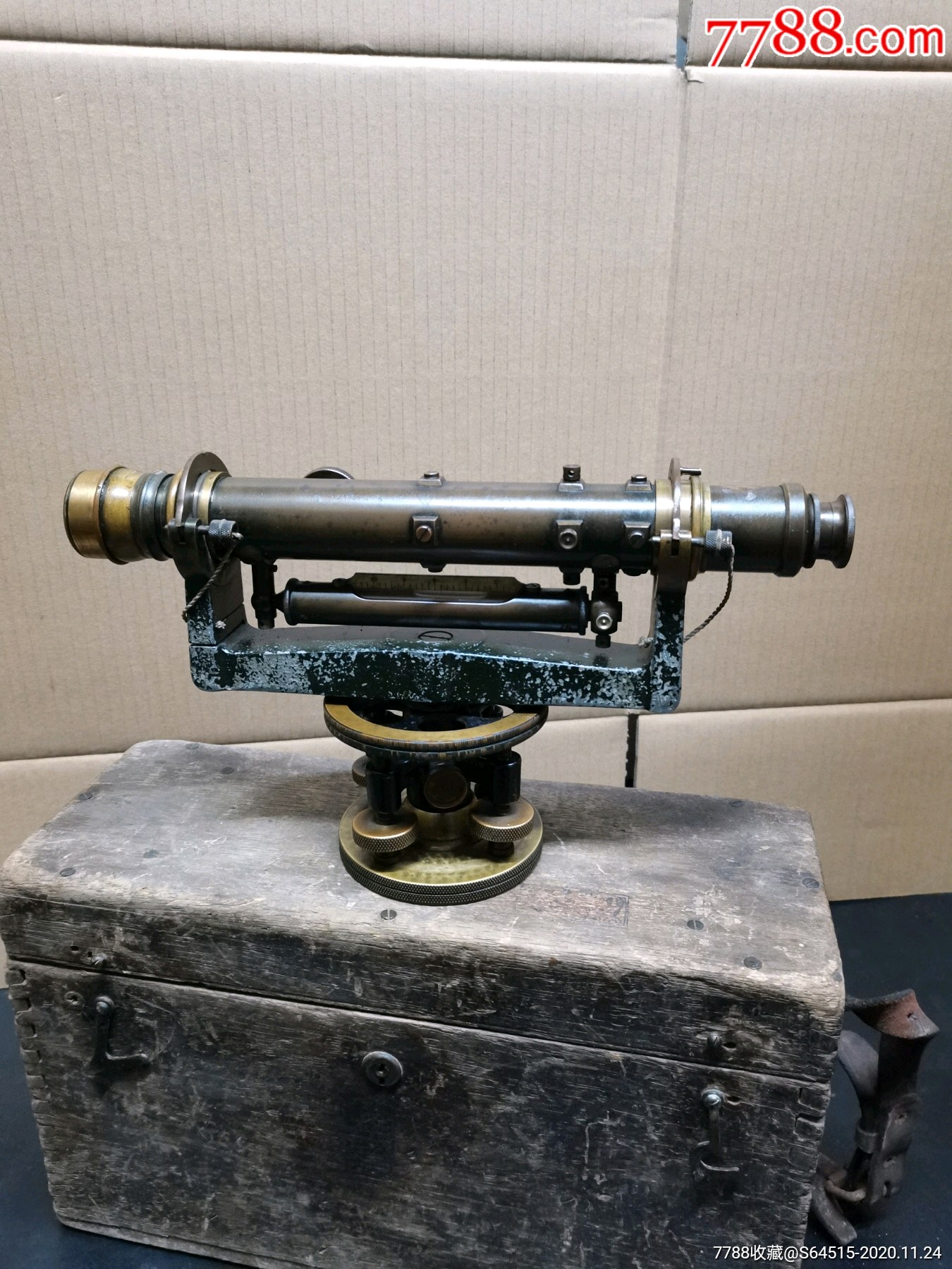民国,古董老式水准仪经纬仪望远镜测量仪测绘仪_水准仪_图片收藏_回收