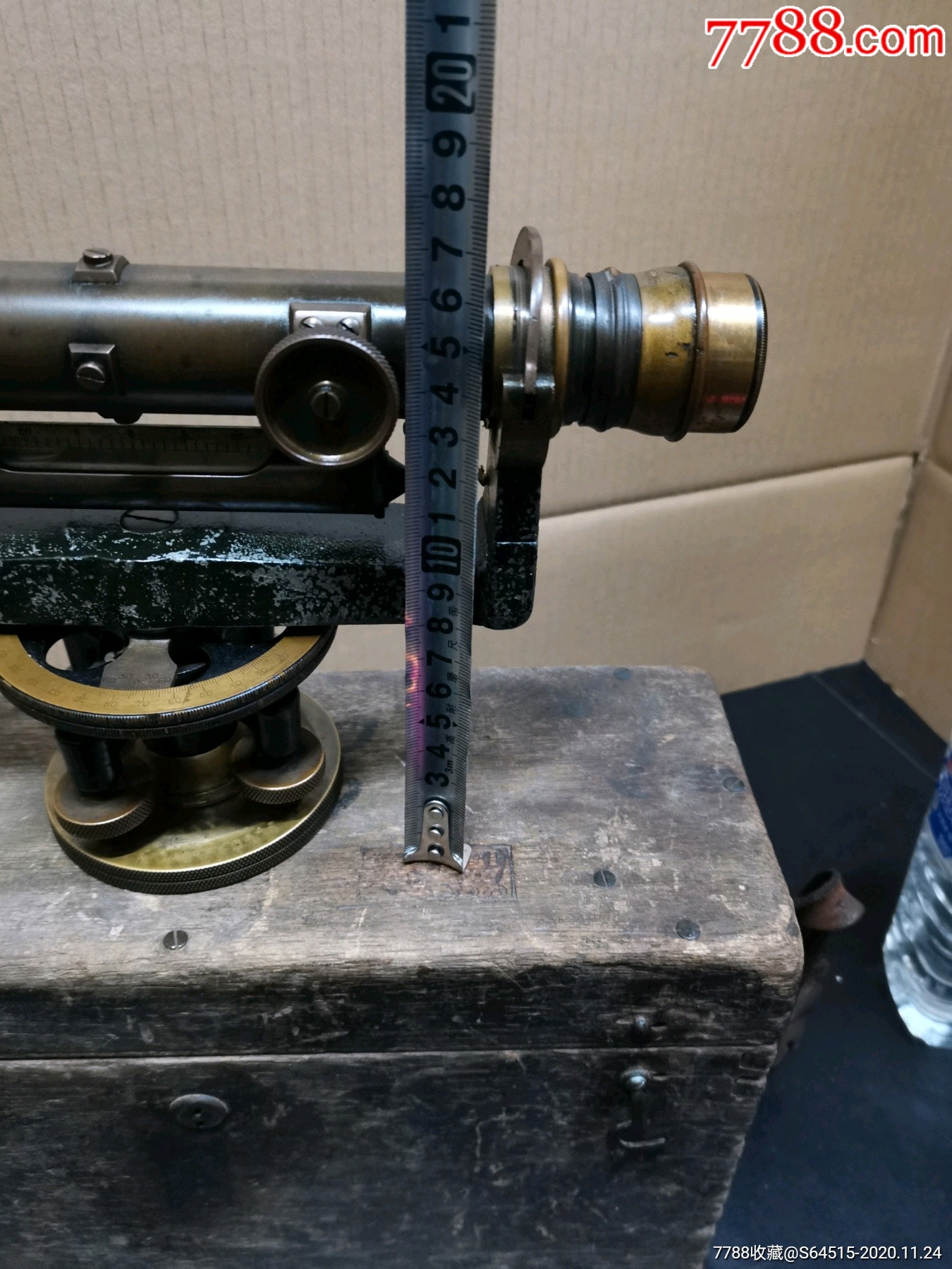 民国,古董老式水准仪经纬仪望远镜测量仪测绘仪-水准仪-7788烟标收藏