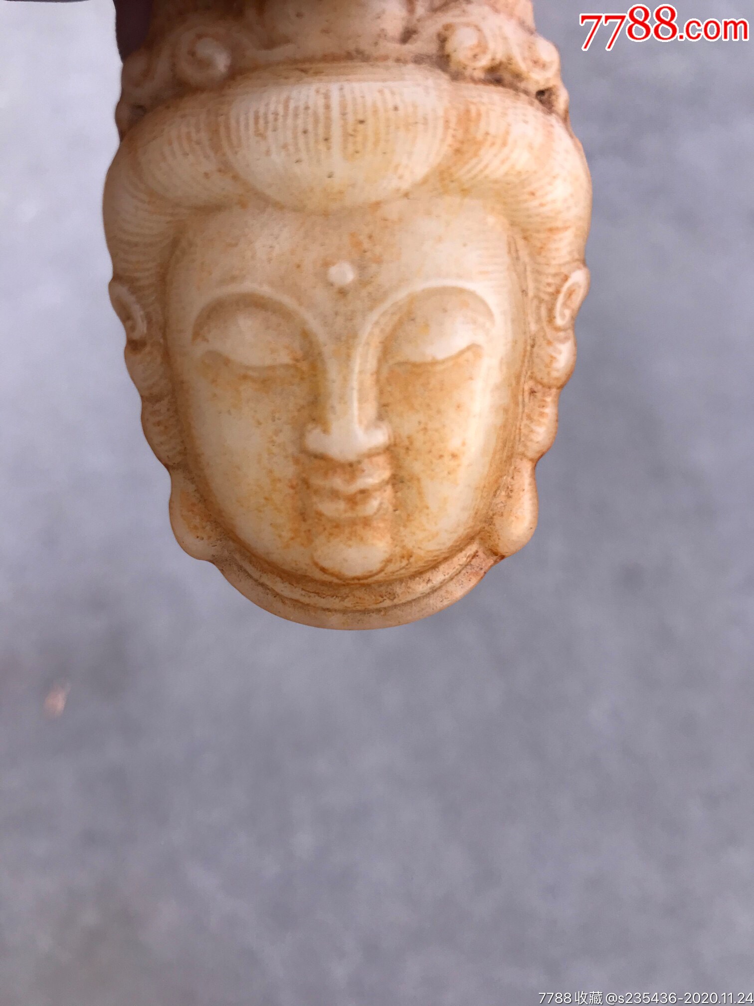 玉坠～和田玉玉佛,包浆浑厚,清代尺寸如图-和田玉-7788收藏