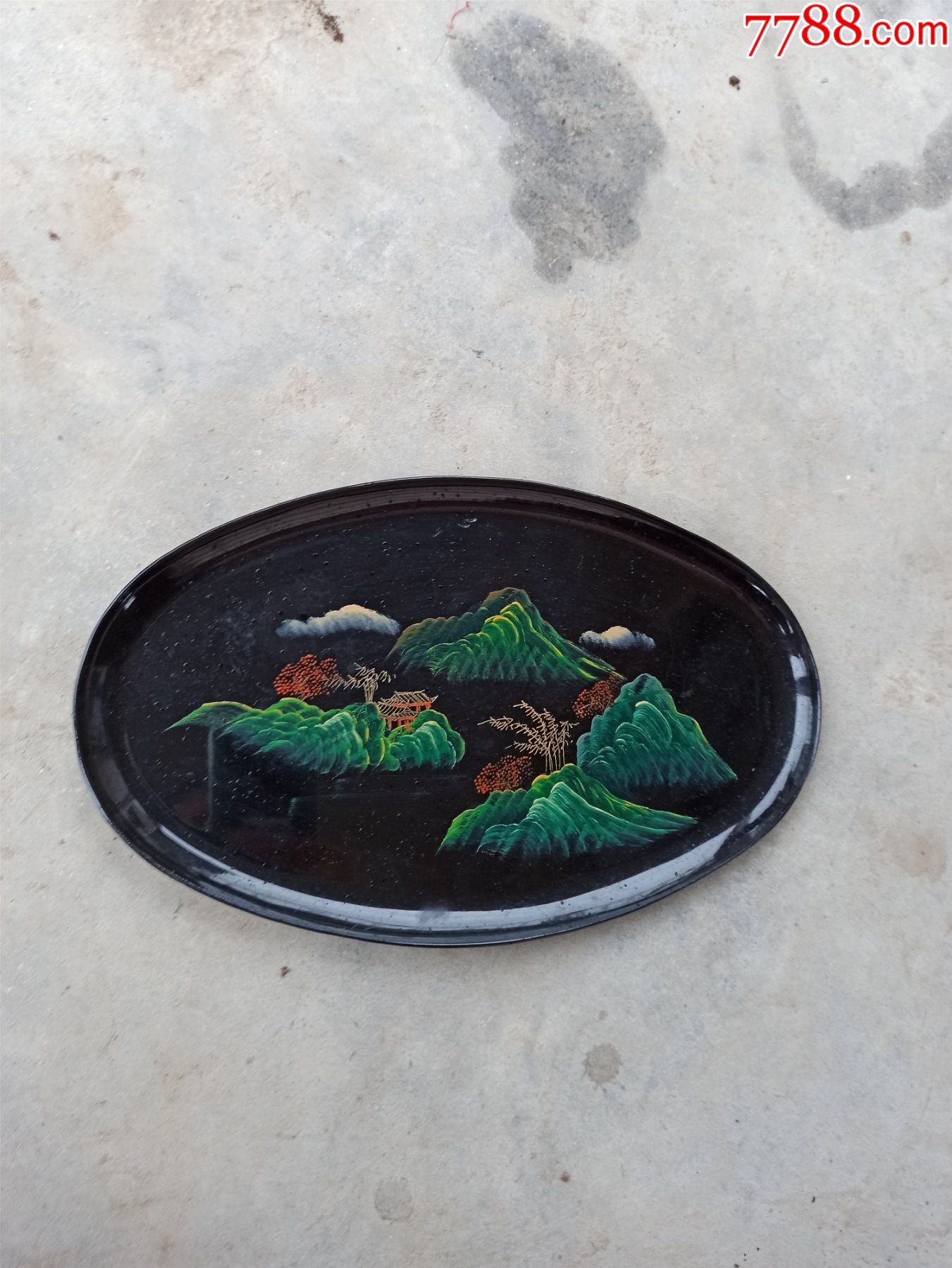 全品几十年的漆器,手绘粉彩的,品相如图