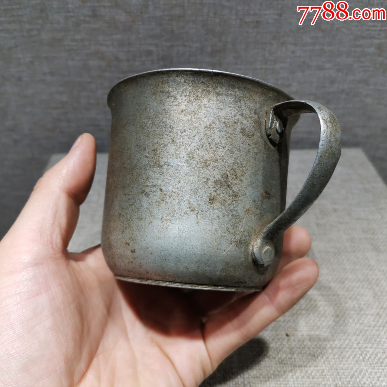 红色收藏抗战时期老物件国军八路军遗留水壶饭盒行军碗水杯4件套原品