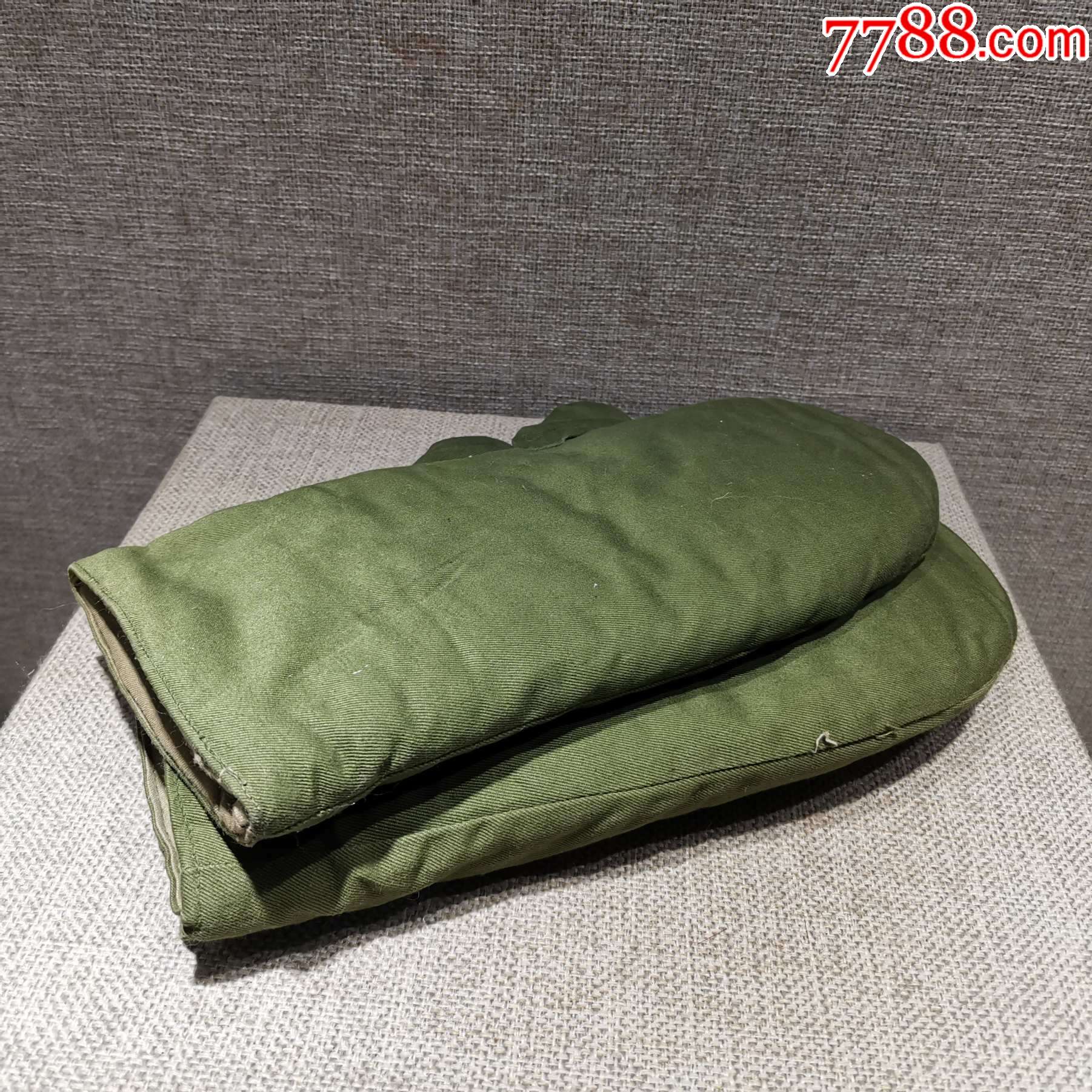 红色收藏60年代老物件1962年军绿色手套*队训练用真品