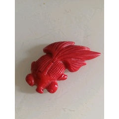 天然红珊瑚挂件(红金鱼)_廊坊收藏