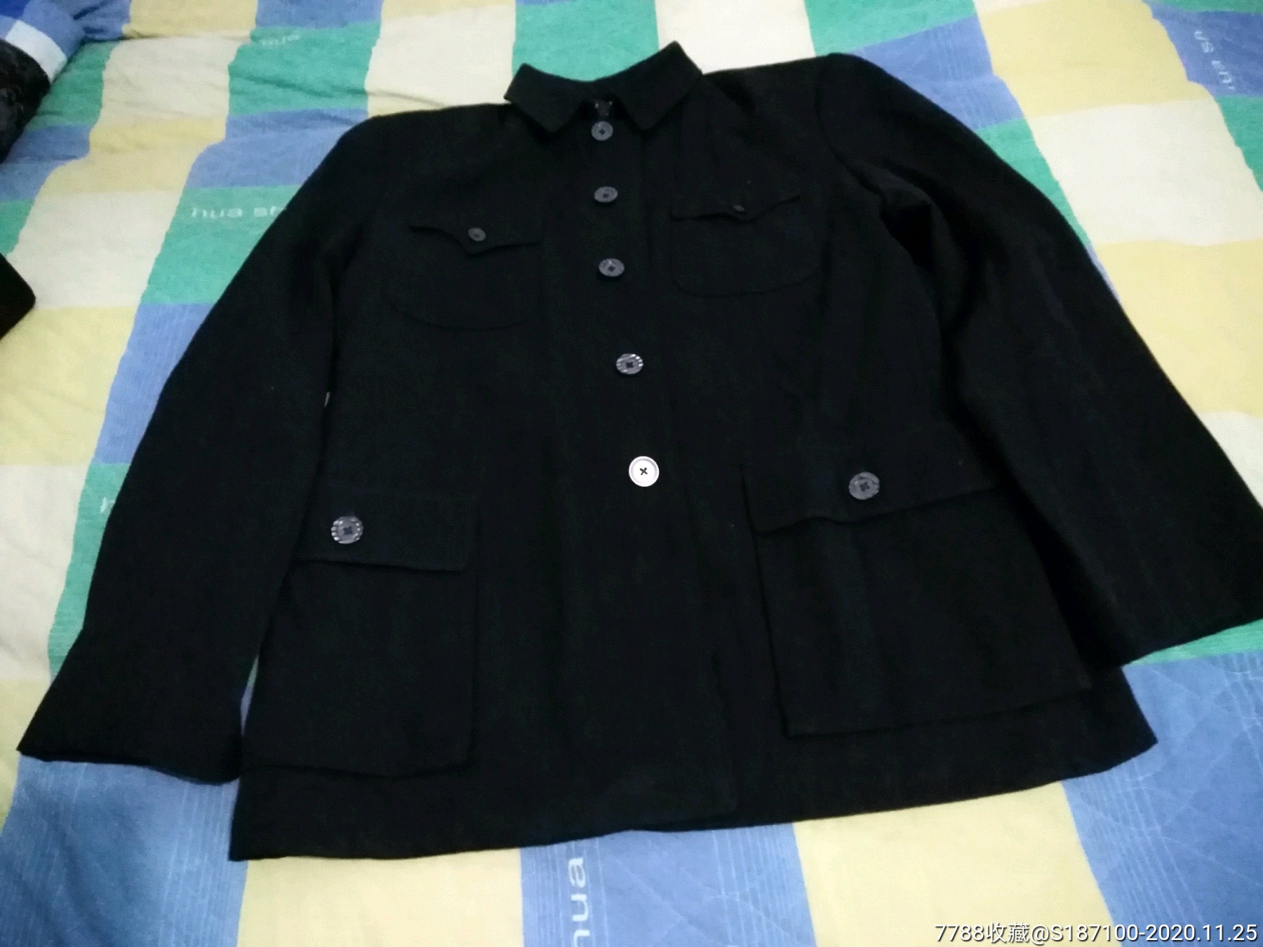 中山装,二手老式,三件黑色合拍