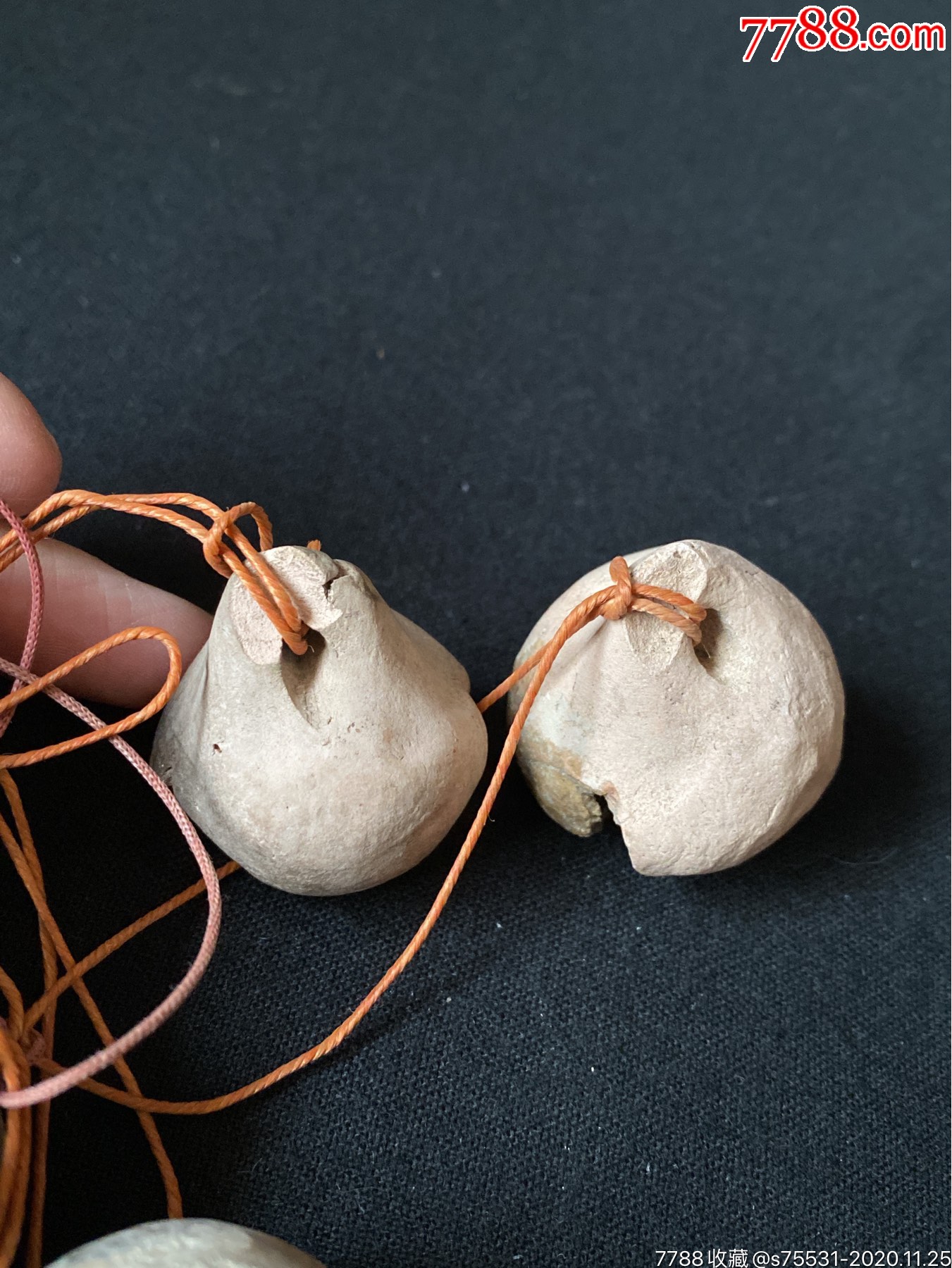 宋代淄博窑生产素烧陶铃六只