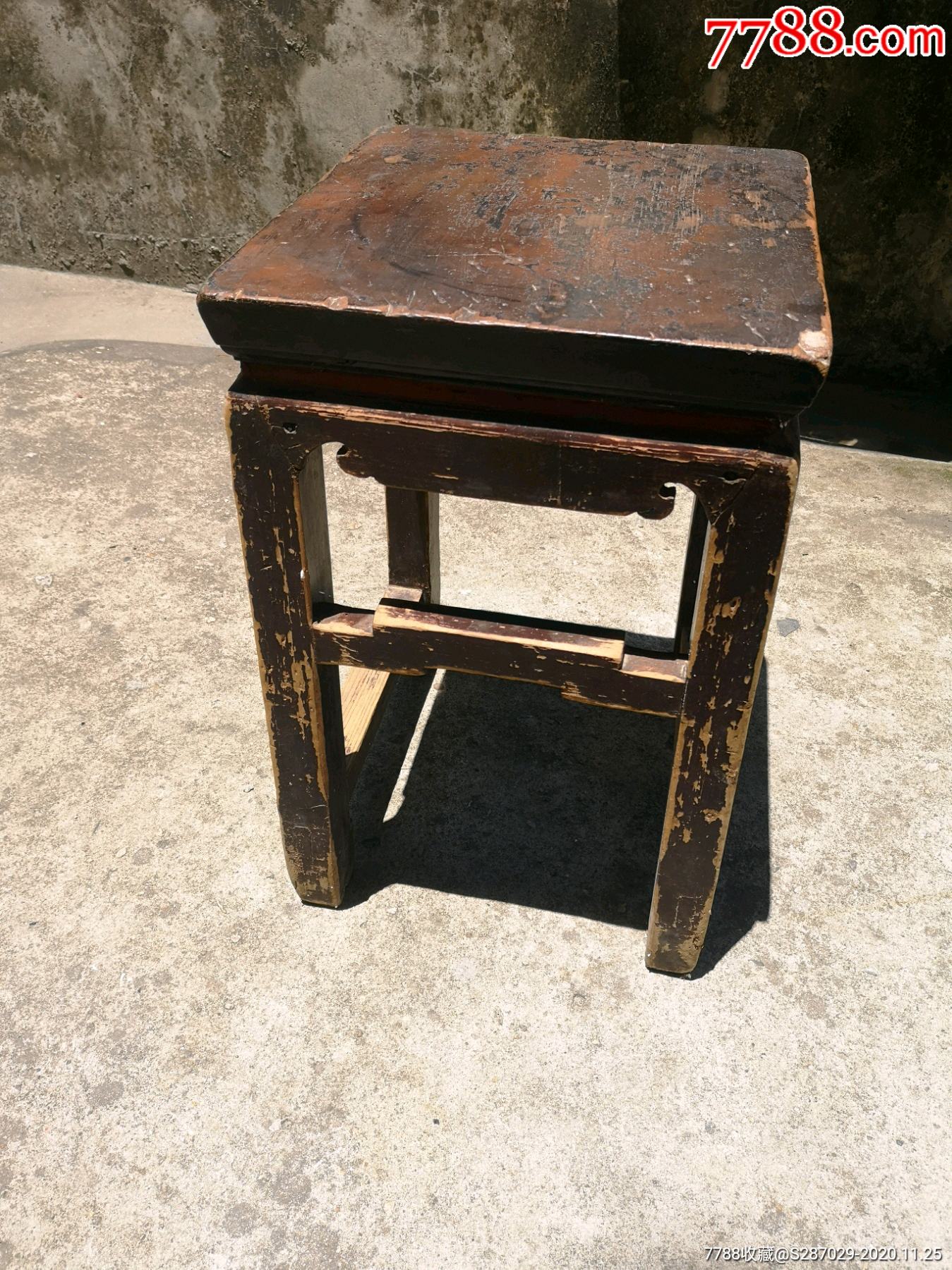 清代红豆杉独板方凳