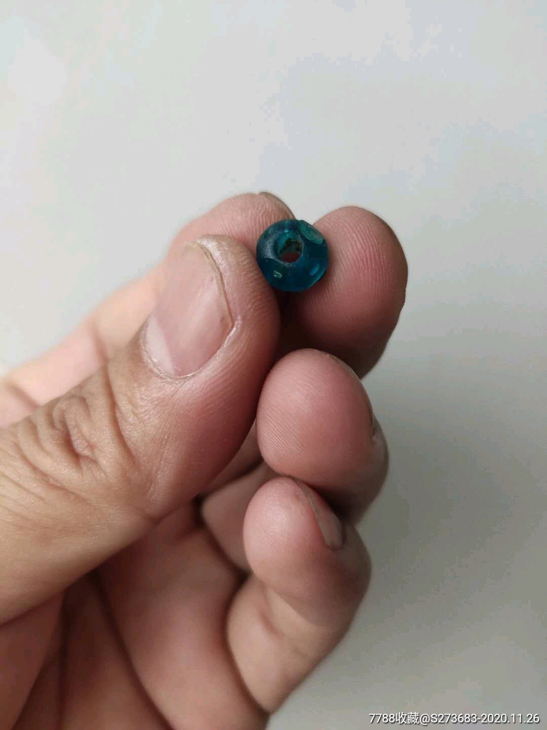 战汉琉璃珠蜻蜓眼一颗