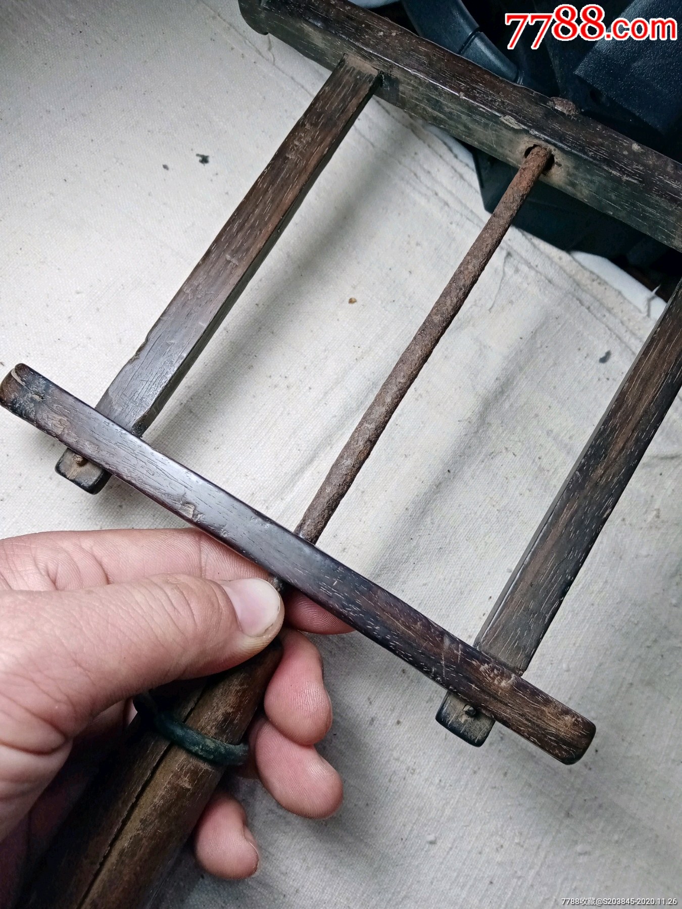 紫檀老料风筝线轴!满满的时代回忆!紫檀老料难得!不议价!多体谅!