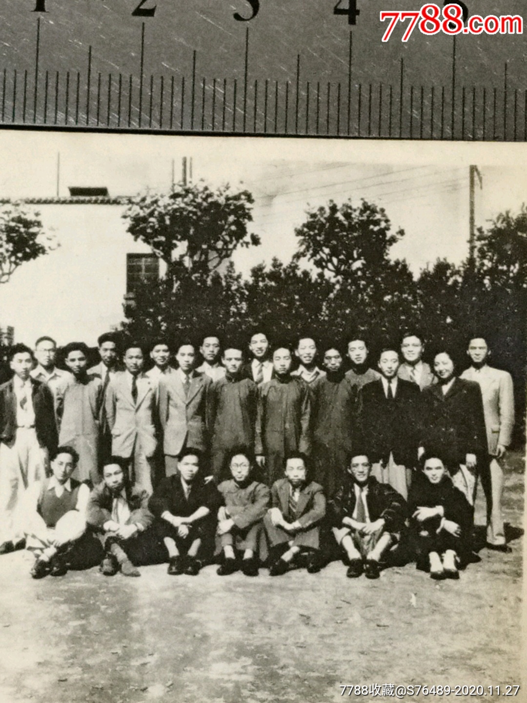 民国时期合影照片,不知道是什么人物,感觉是名流,如图.