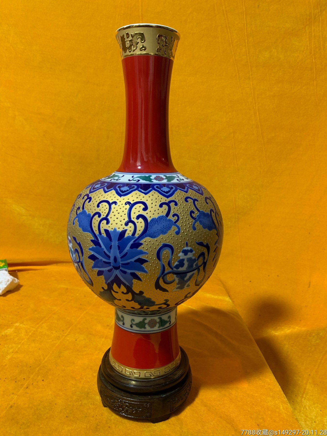 盛世富贵东方瓶_彩绘瓷/彩瓷_字体图片_收藏价格_7788印章收藏