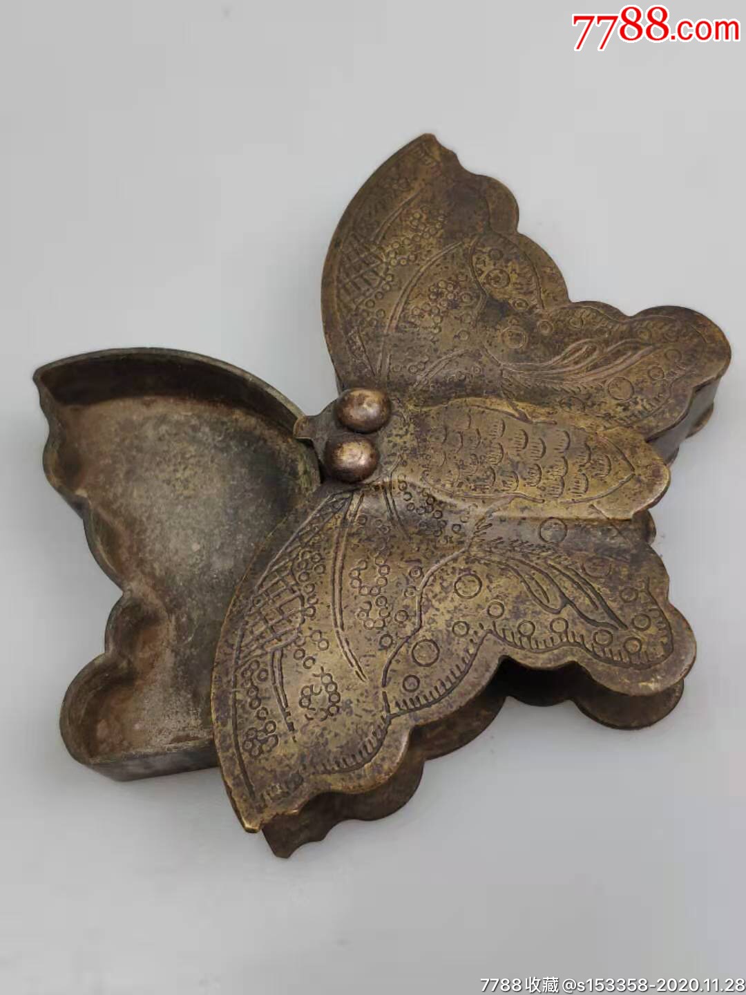 清末民国初期荣宝斋记蝴蝶墨盒