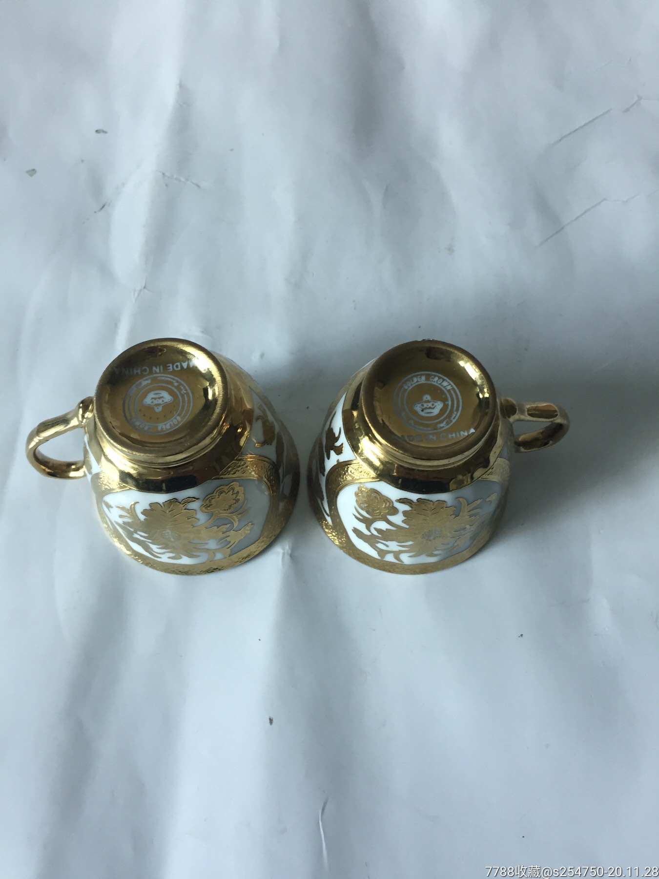 金冠牌咖啡杯一对