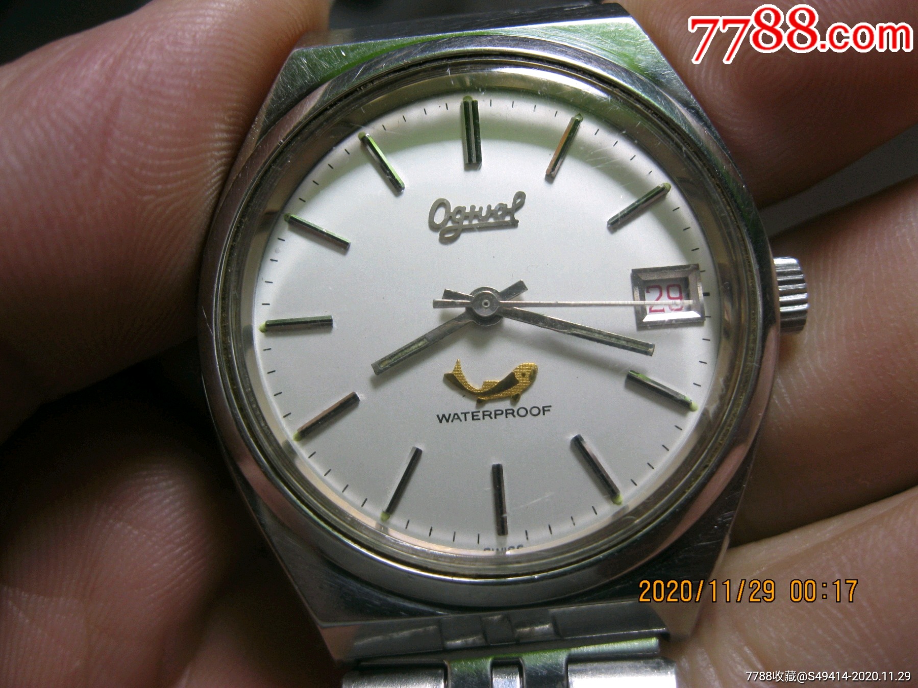 绝美瑞士鱼牌爱其佛全原装绝品手动表,金色鱼标_手表/腕表_第1张_7788