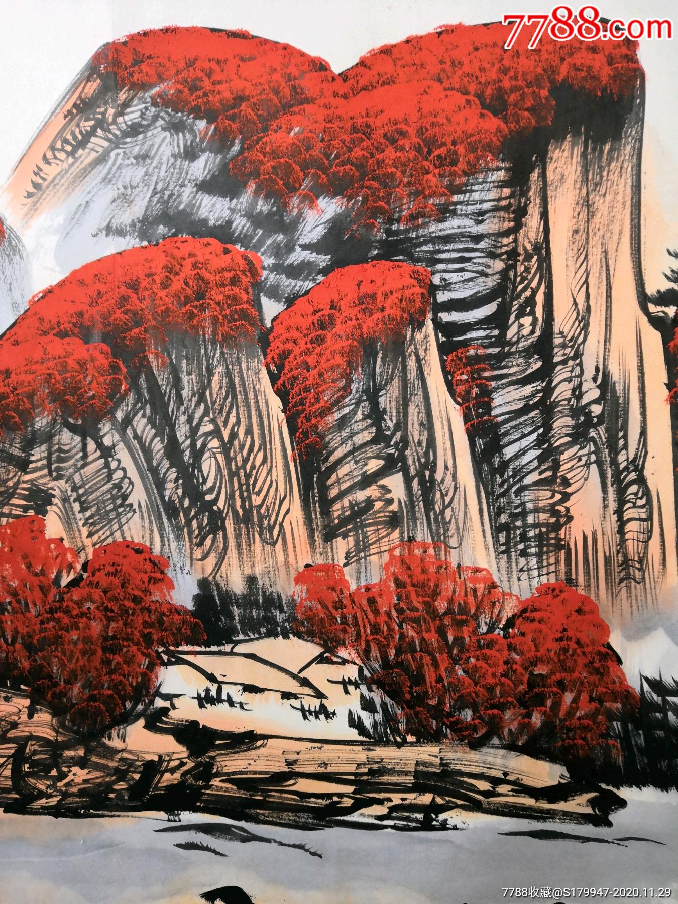 著名画家陈东旭作品～万山红遍