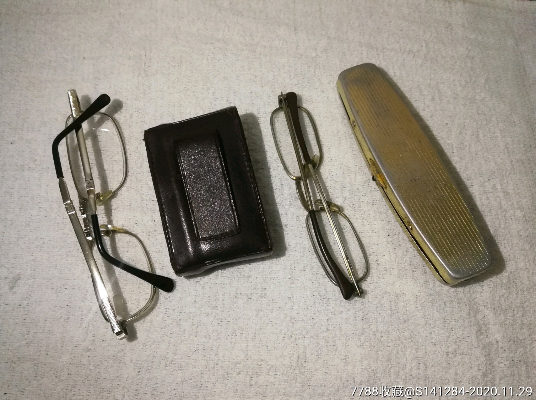 两个八十年代老花镜-墨镜/眼镜-7788收藏