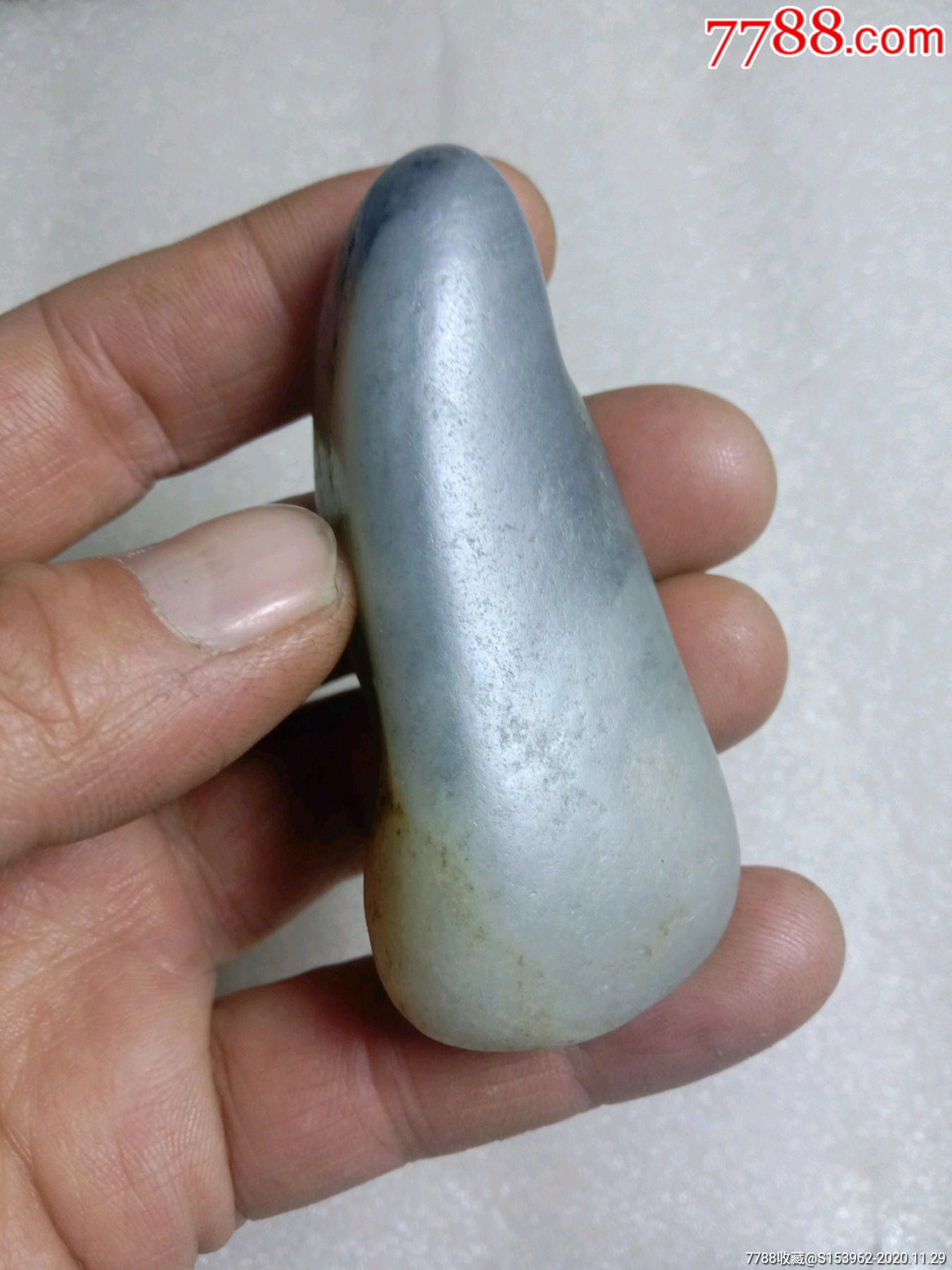 和田青花籽料把件-价格:100.