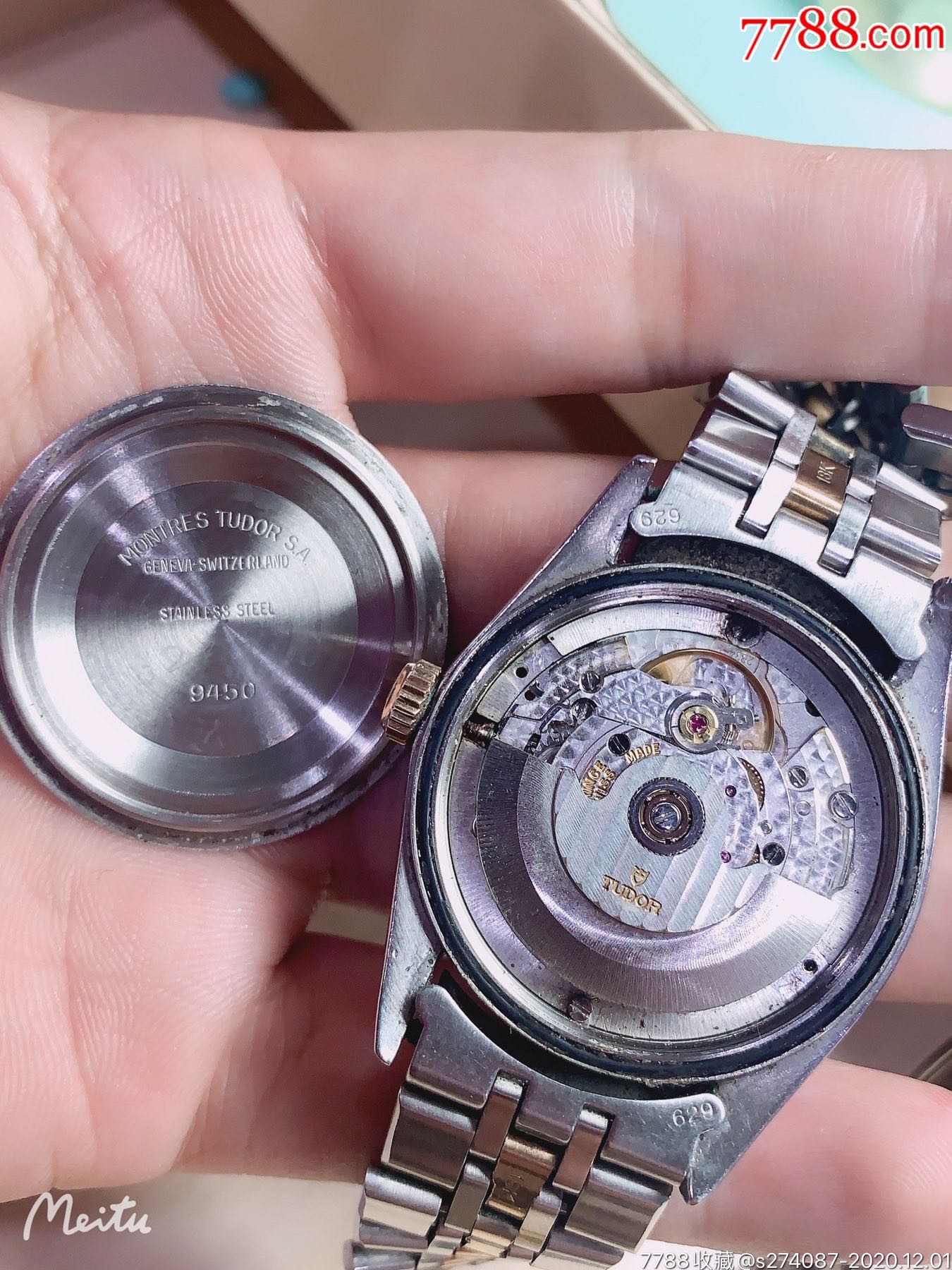 帝舵王子76213,表径36mm不含把头,品相机芯看图,走时正常,把头.