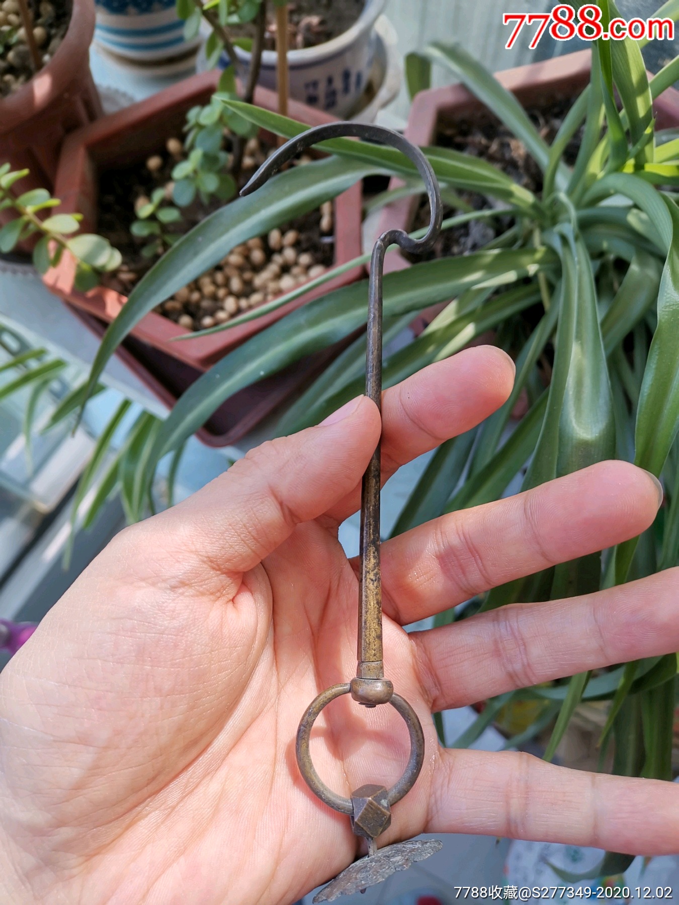 清代绣眼鸟笼钩一套一付