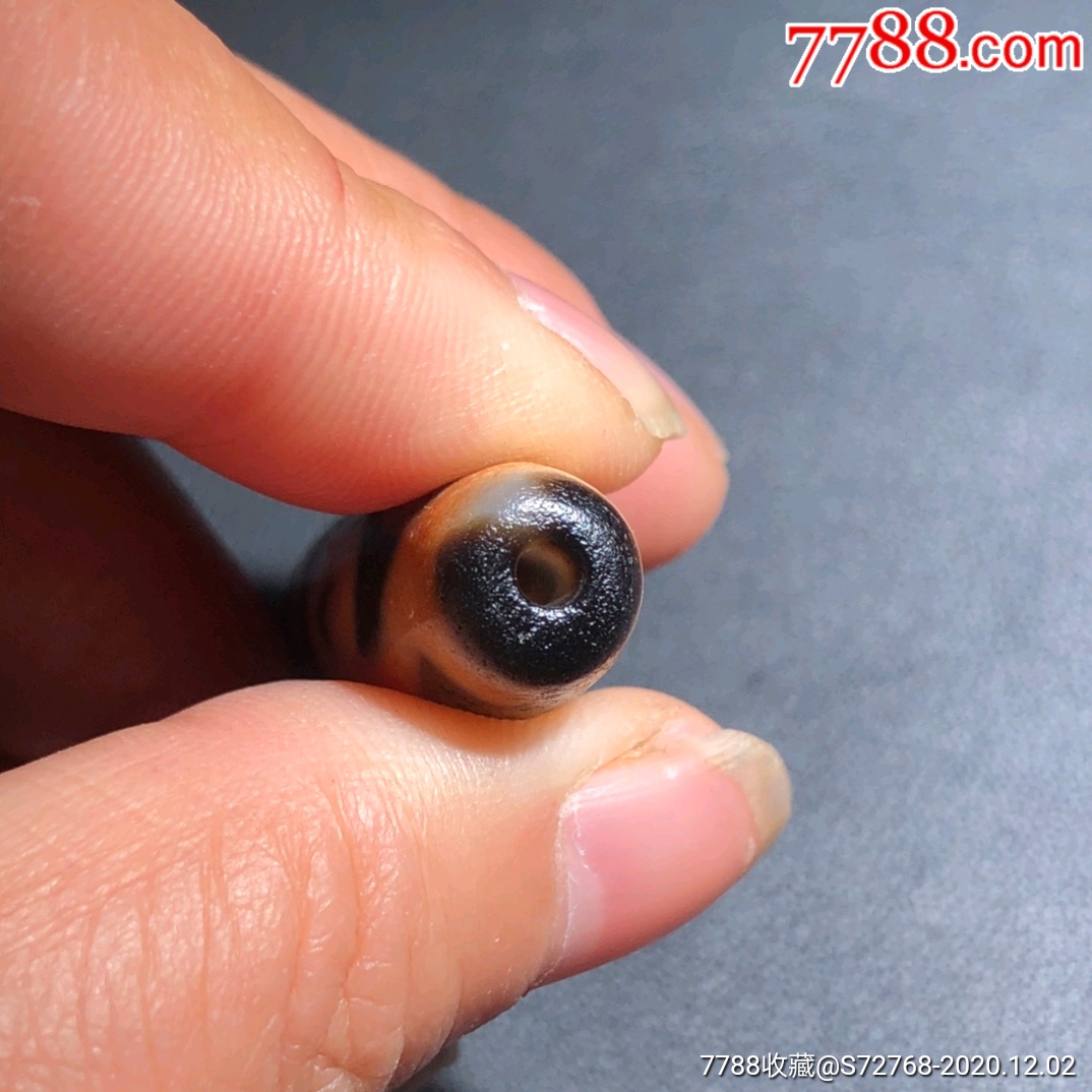 高油白毫天珠收藏佩戴精品