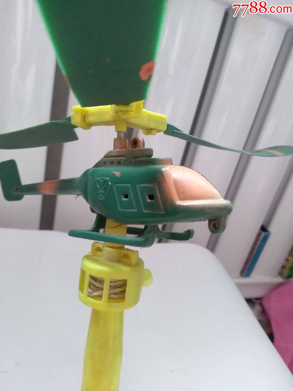 八十年代经典拉线直升飞机玩具可以玩少见