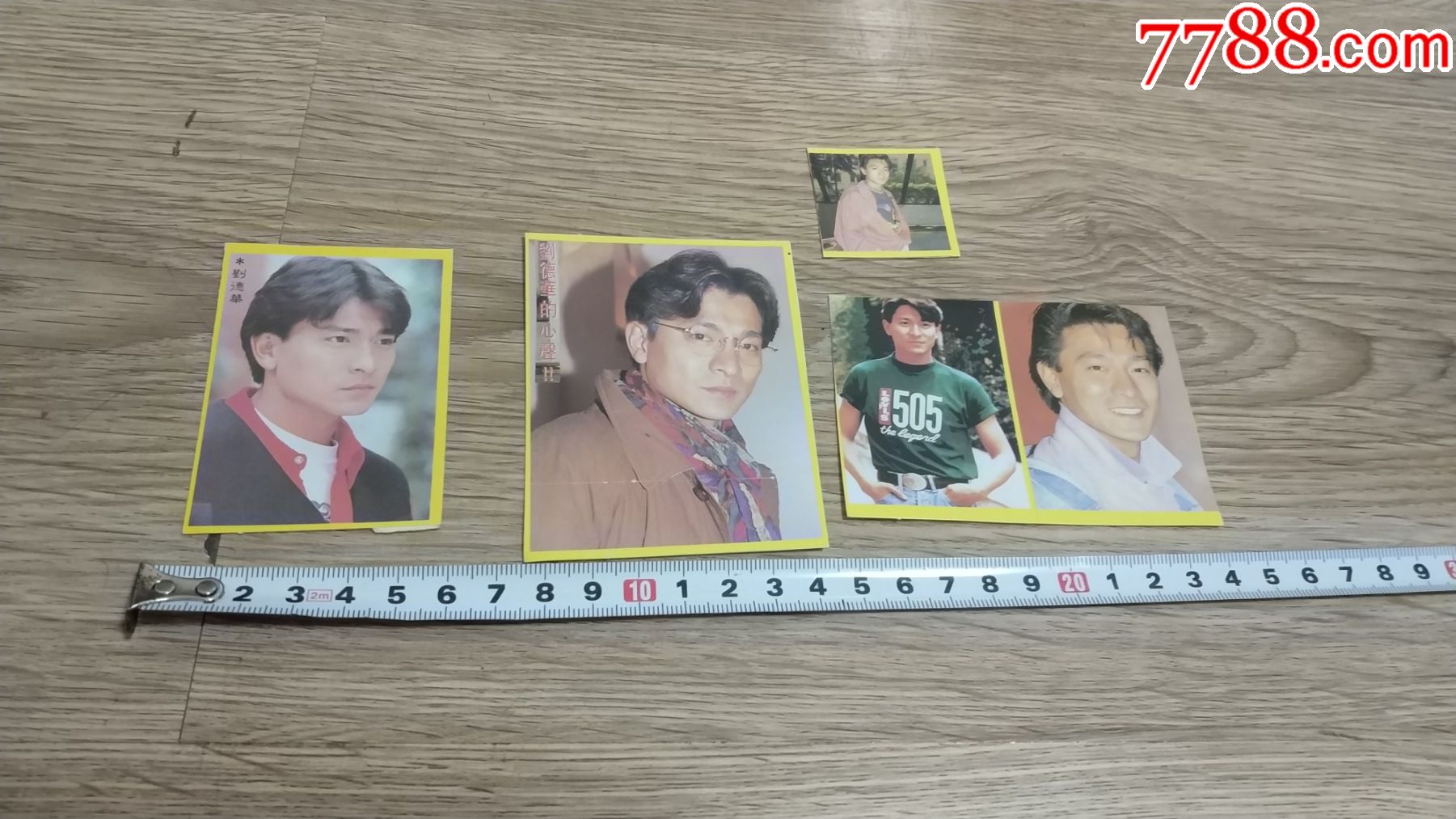 刘德华贴纸5张黄边