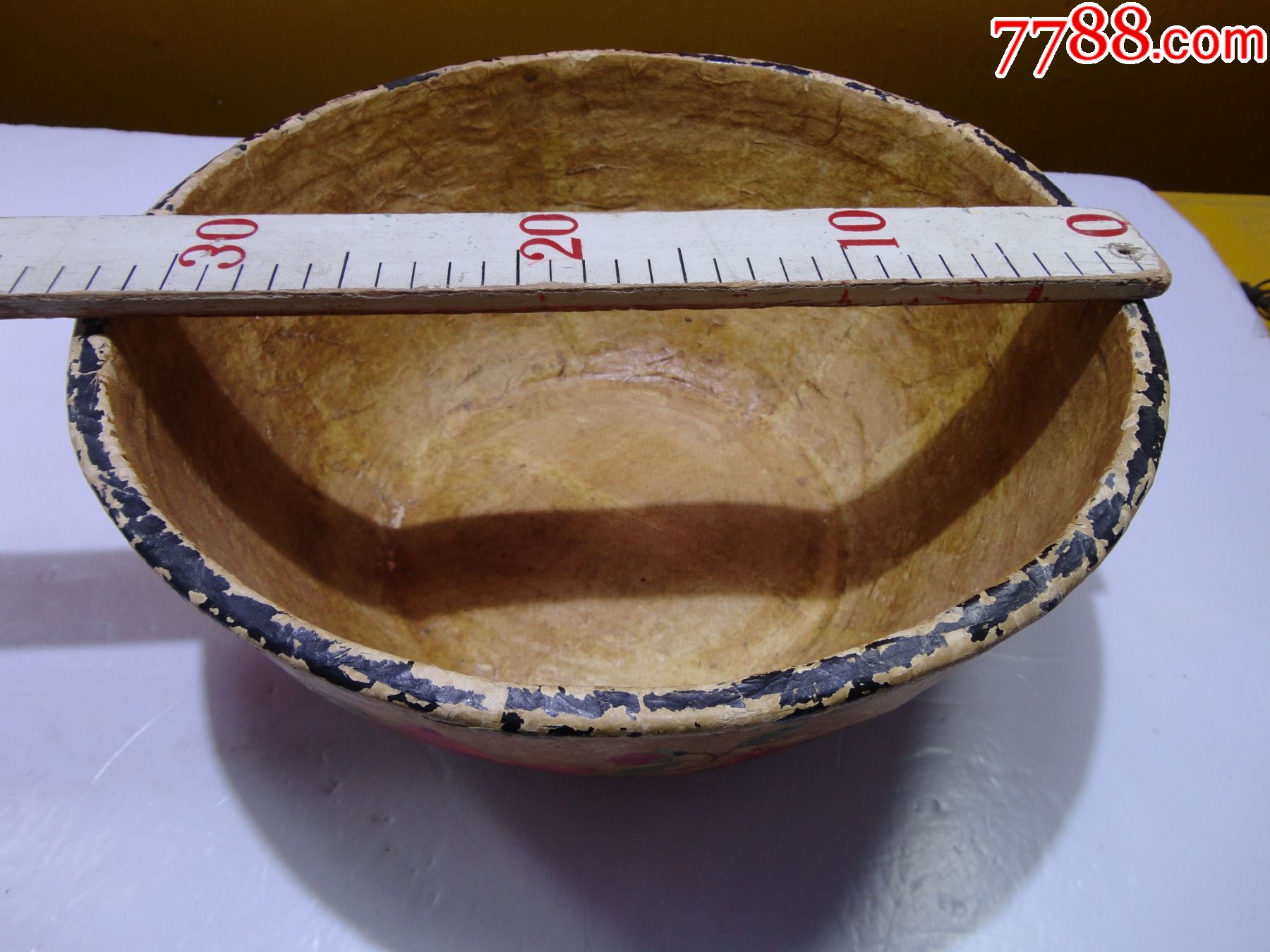 民国手绘纸笸箩