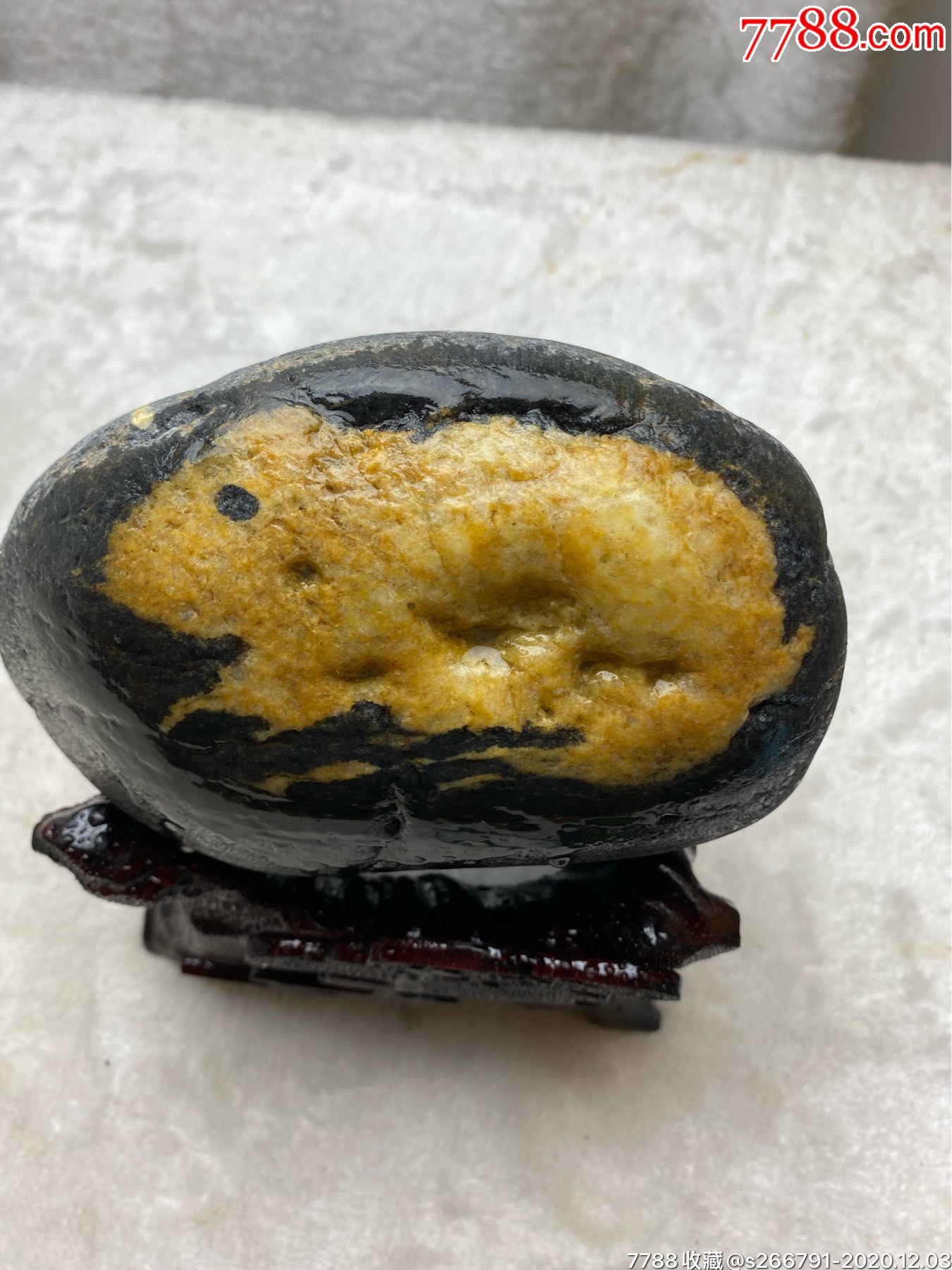 天然奇石天书原石头观赏石收藏礼品画面石摆件兔16"