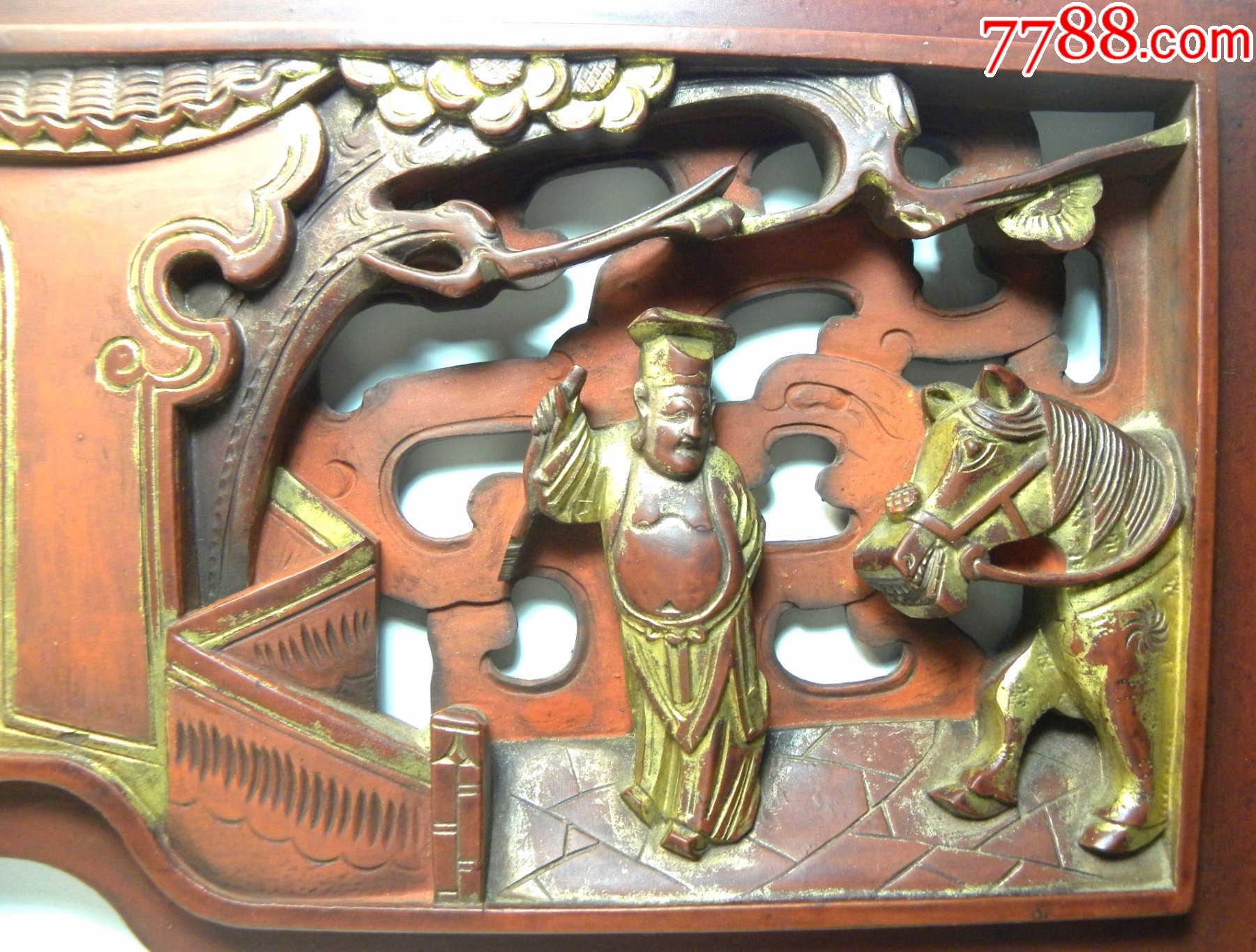 清代㊣■中国经典故事●《郭子仪拜寿图》●名家精品花板■-稀少