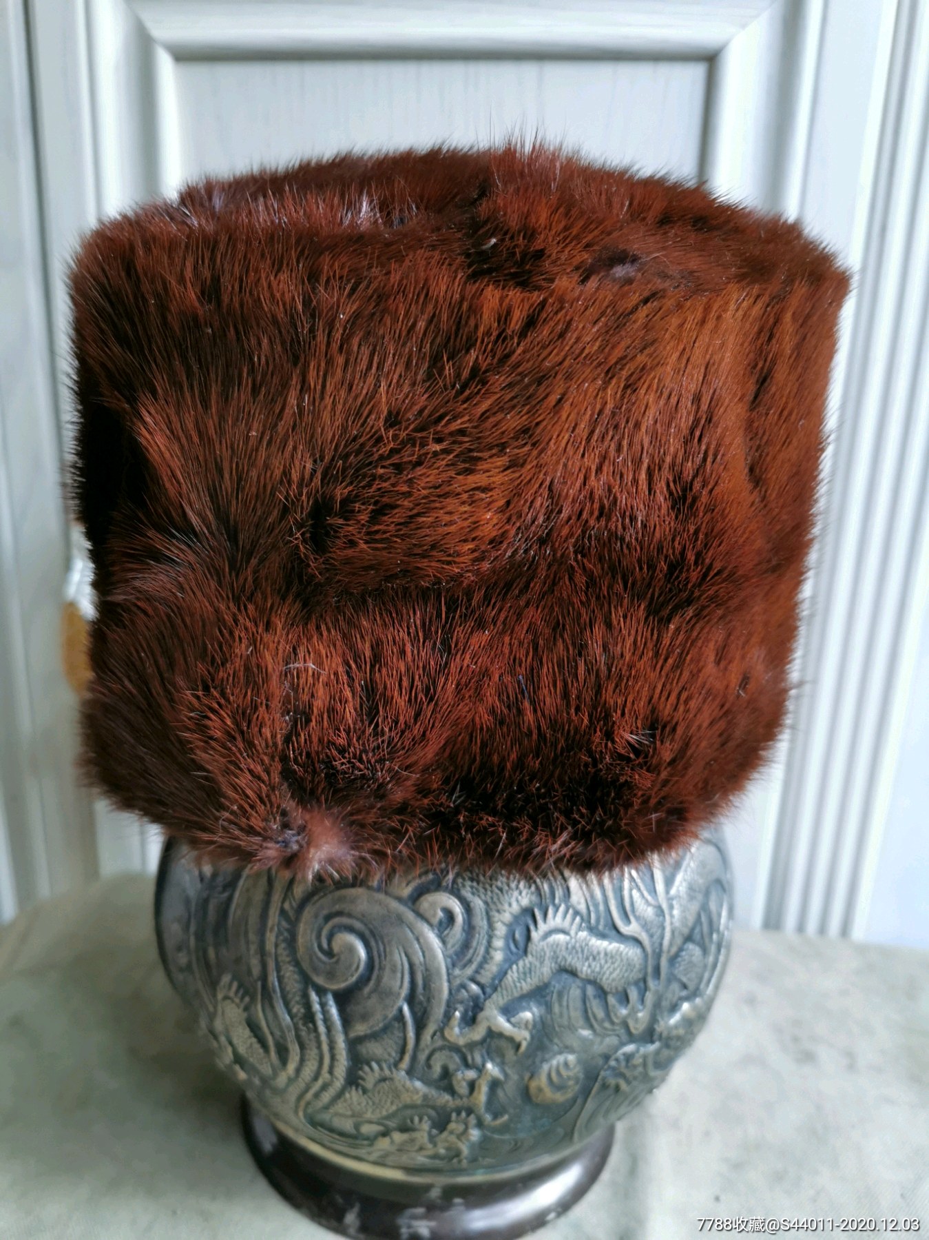 民国水貂皮帽,老皮草-帽子-7788收藏