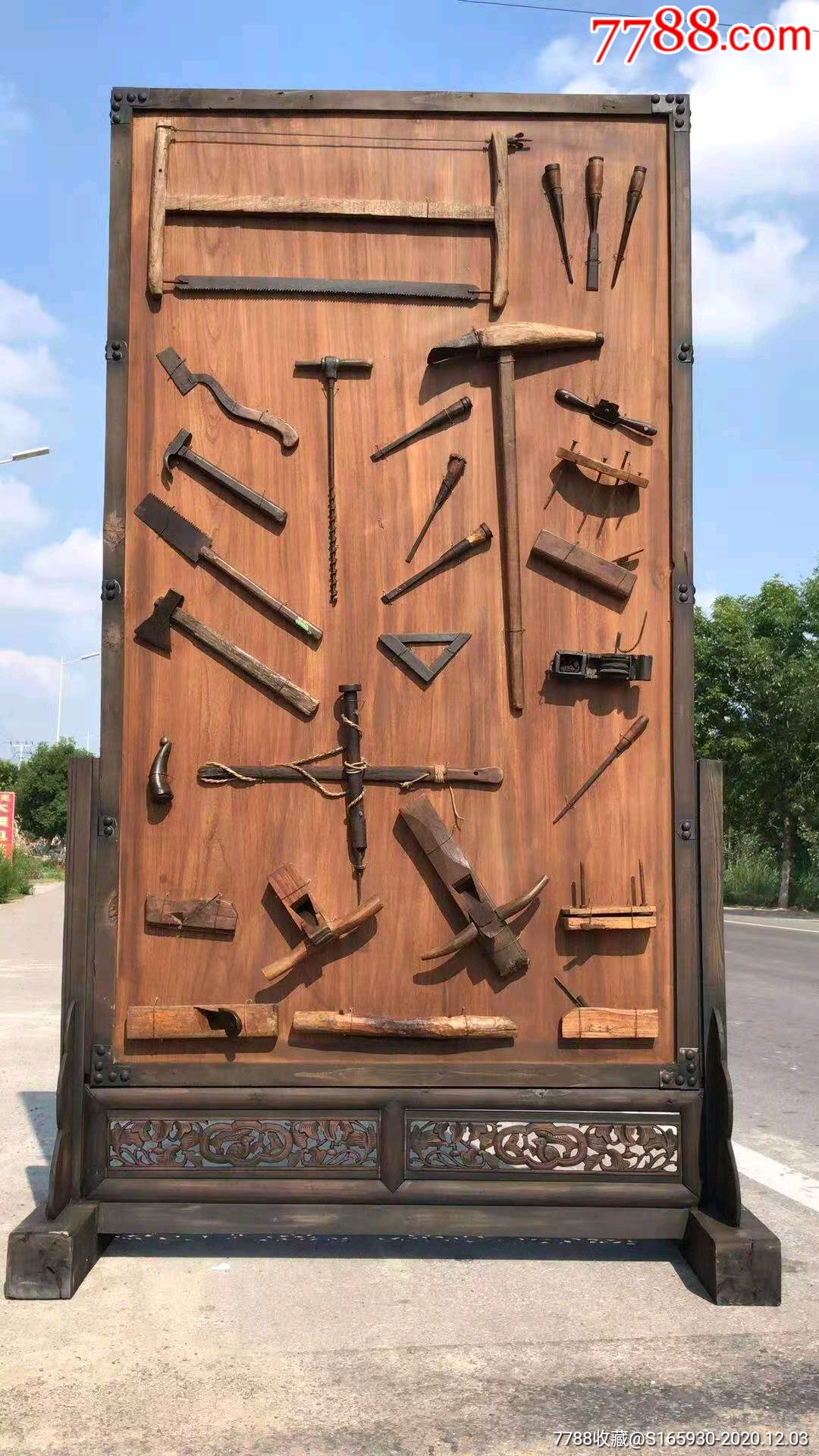 老木工五金工具民俗怀旧家居馆墙壁装饰手工坊工具画设计