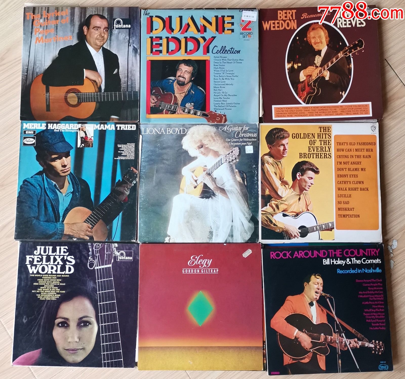 流行乡村古典布鲁斯吉他guitar随机发35元一张12寸黑胶老唱片lp