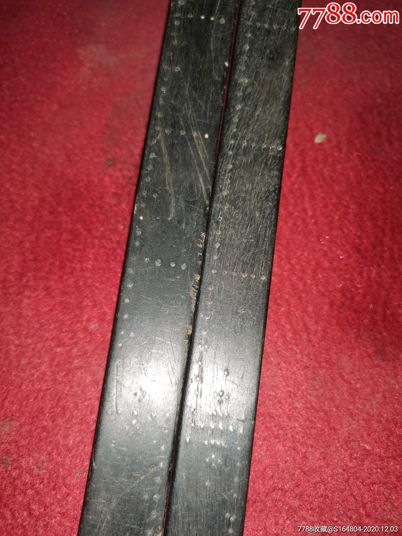 乌木尺子两根-其他生活用具-7788烟标收藏