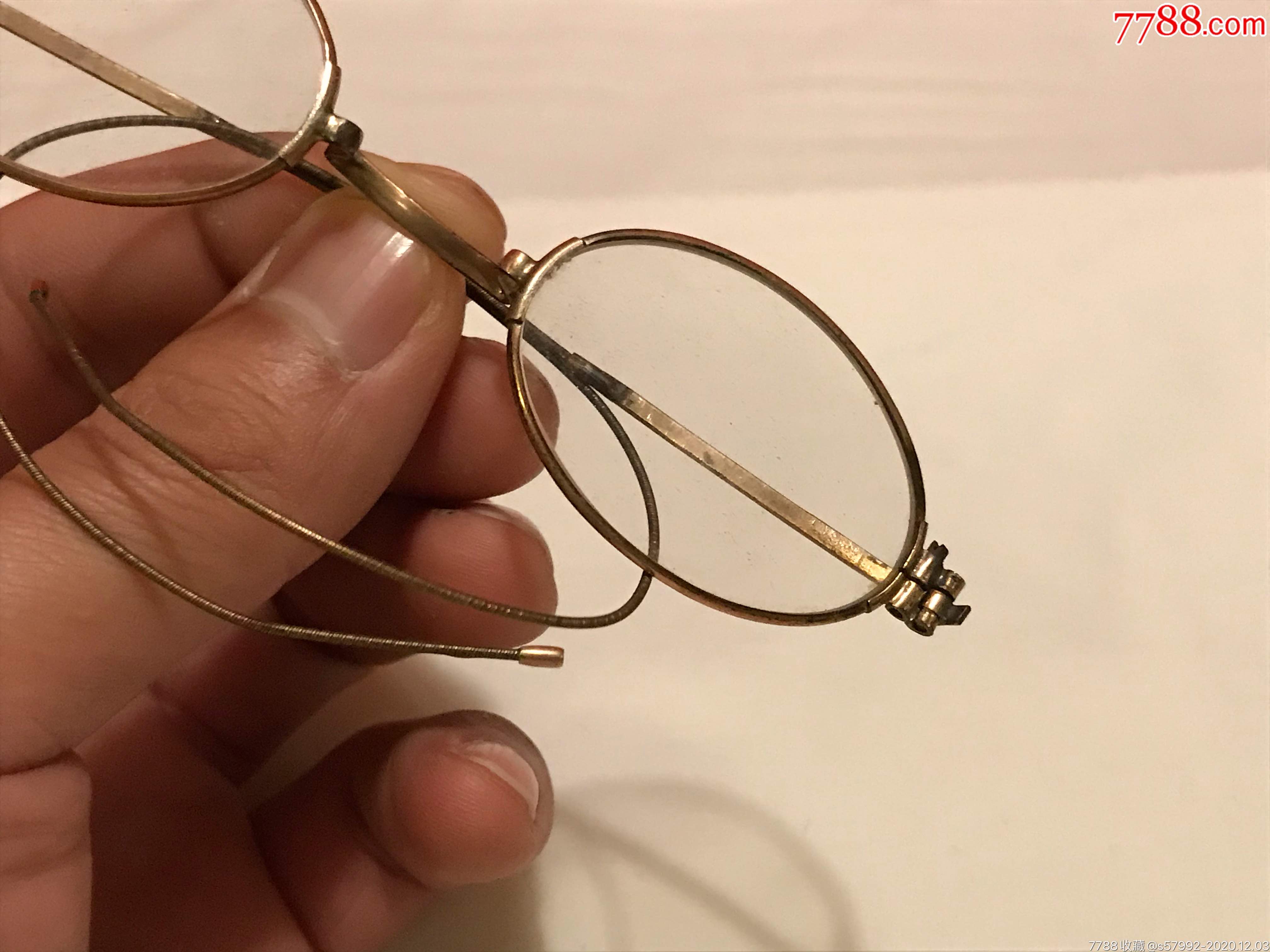 民国10k金丝眼镜