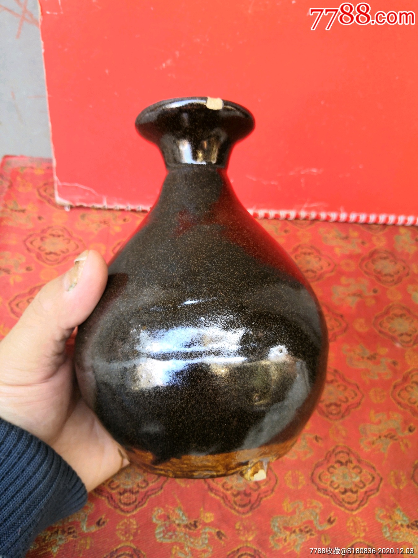 巜酒文化》民国黑陶玉壶春瓶_黑陶_第2张_7788书籍