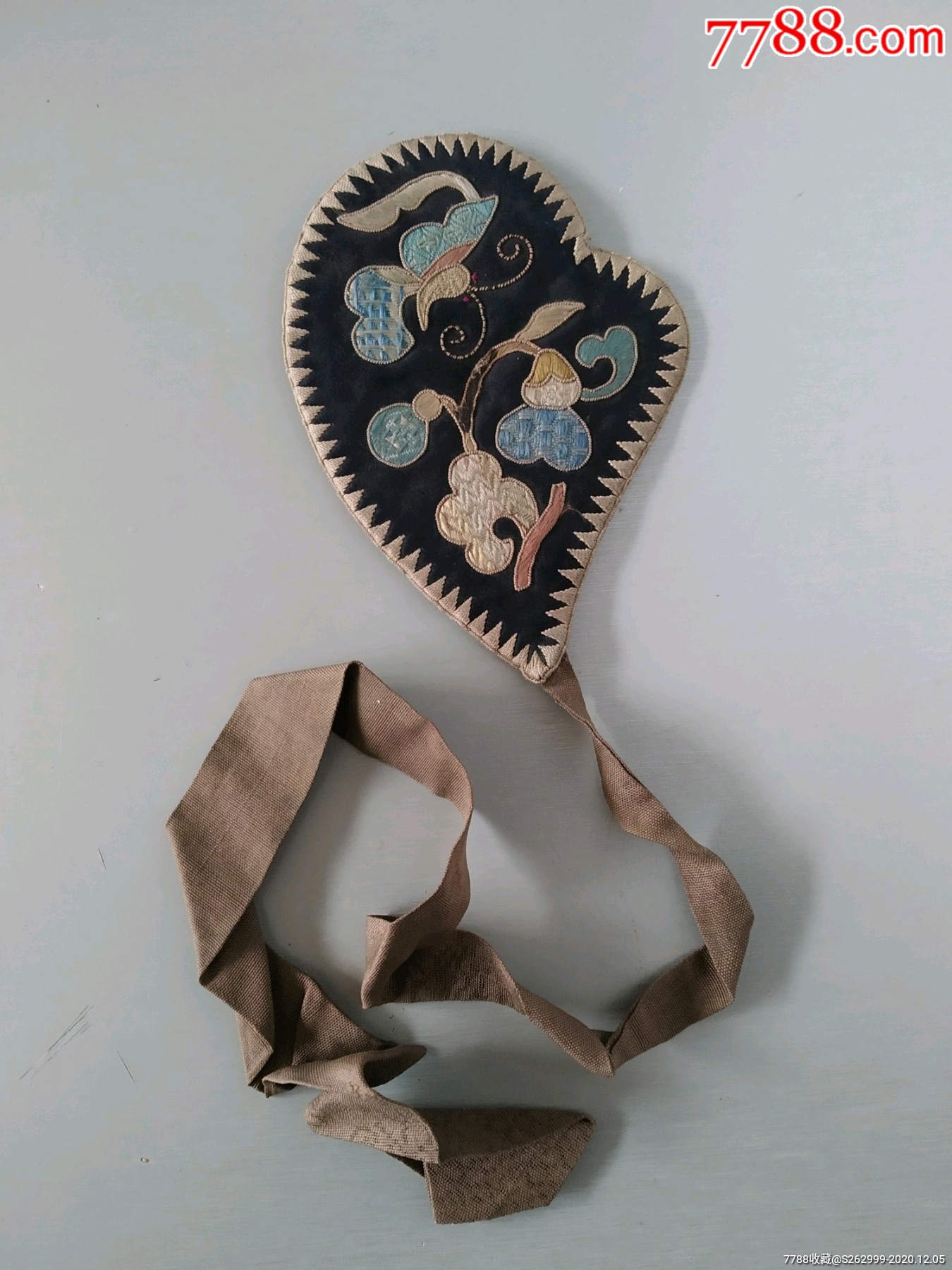 老刺绣耳套老绣品耳套