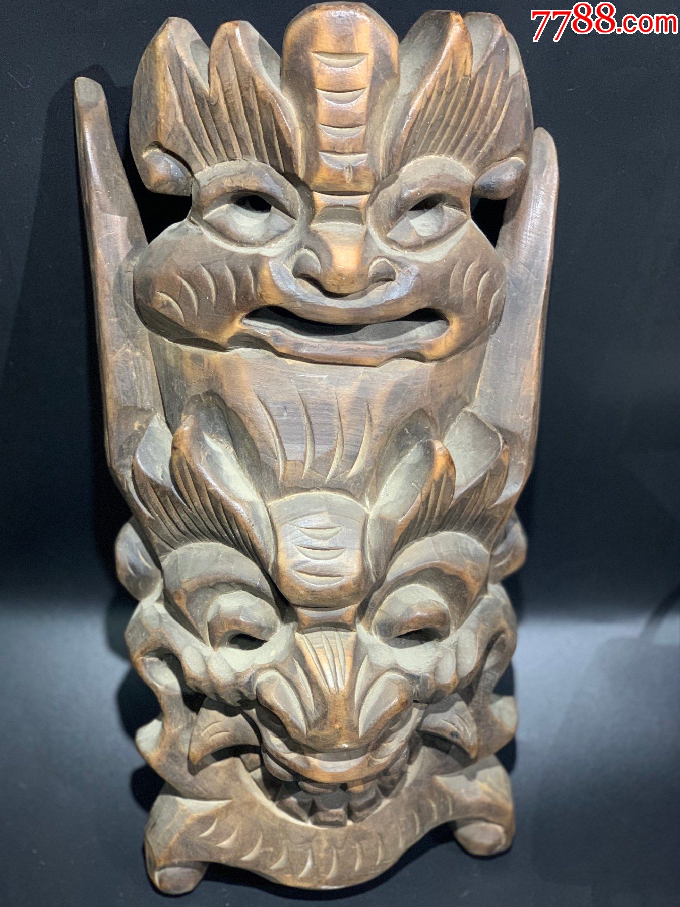 老木雕面具