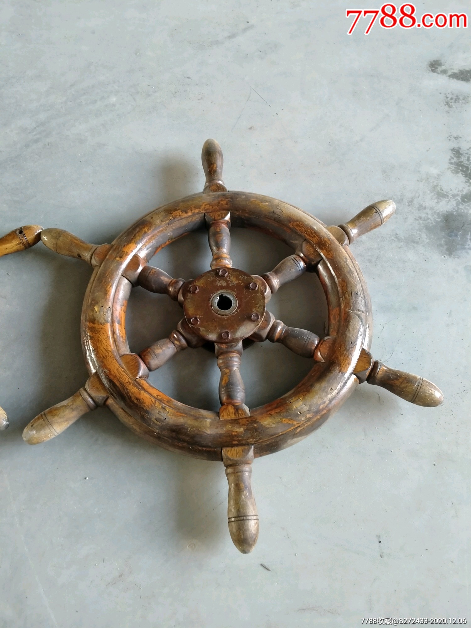 老船舵小舵轮经典挂件,书房客厅摆件古朴怀旧民俗老物件,家庭装饰佳品
