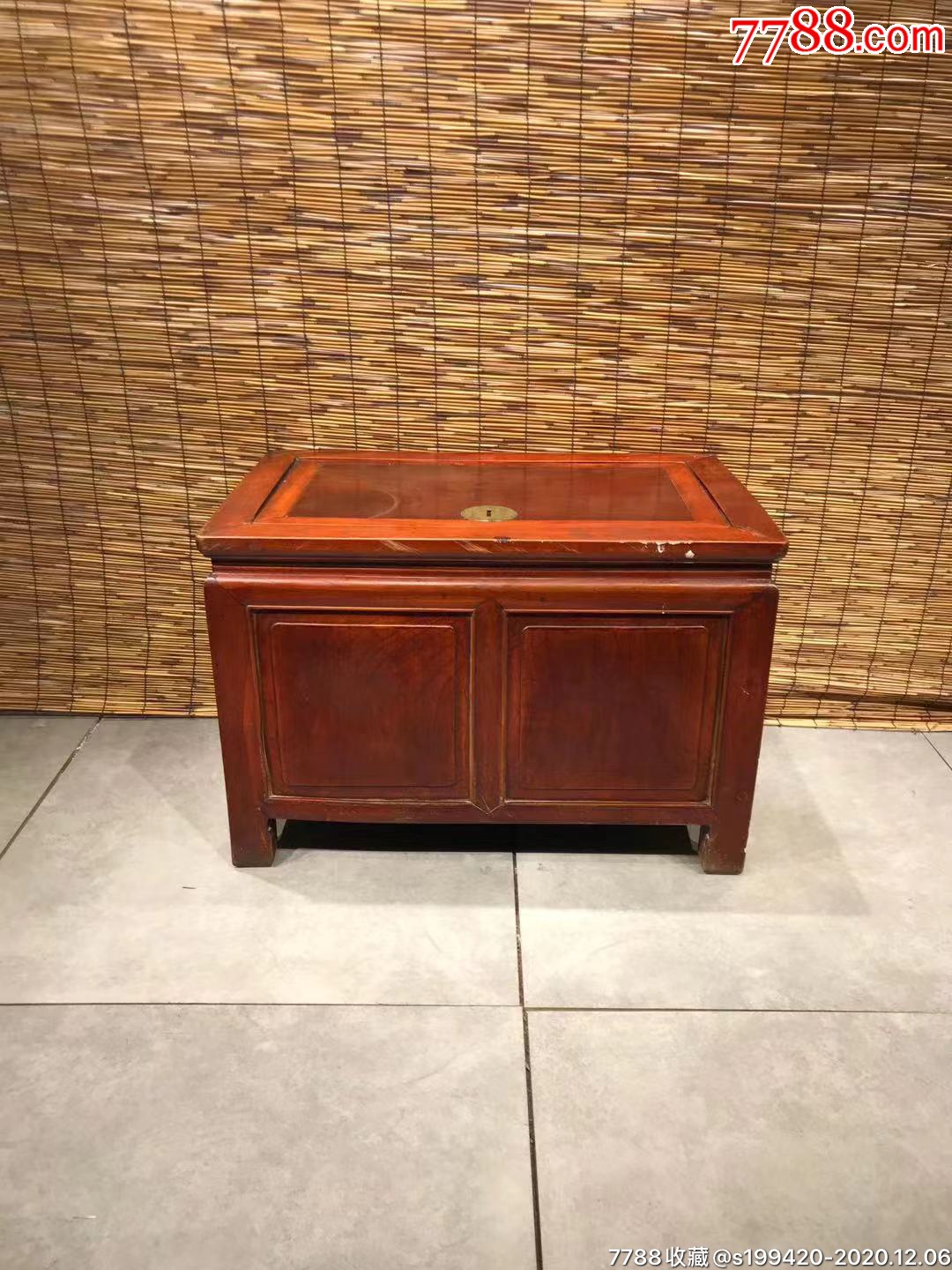 民国榉木钱柜老铜件入手即用尺寸805254