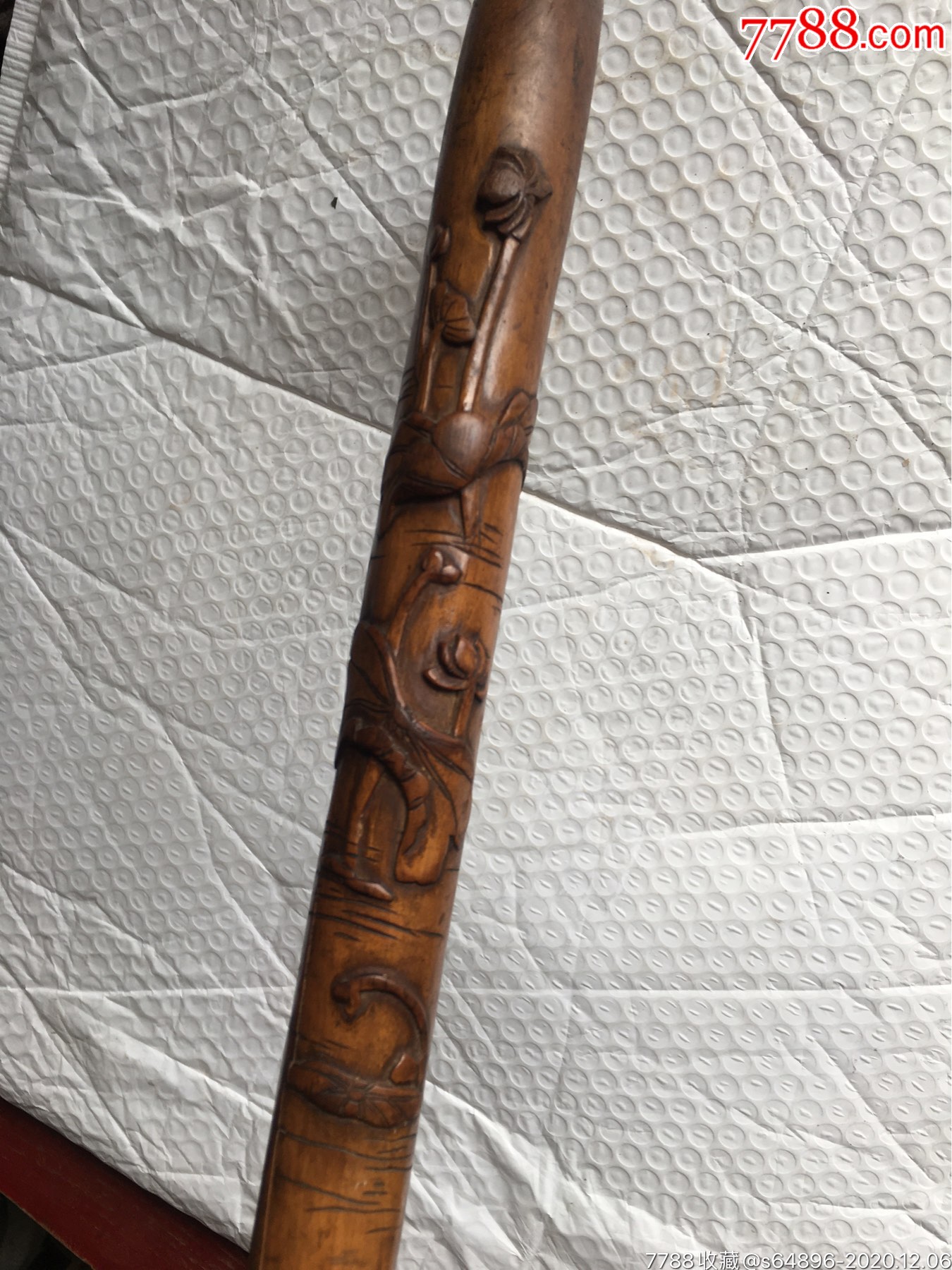 民国优美雕工老手杖