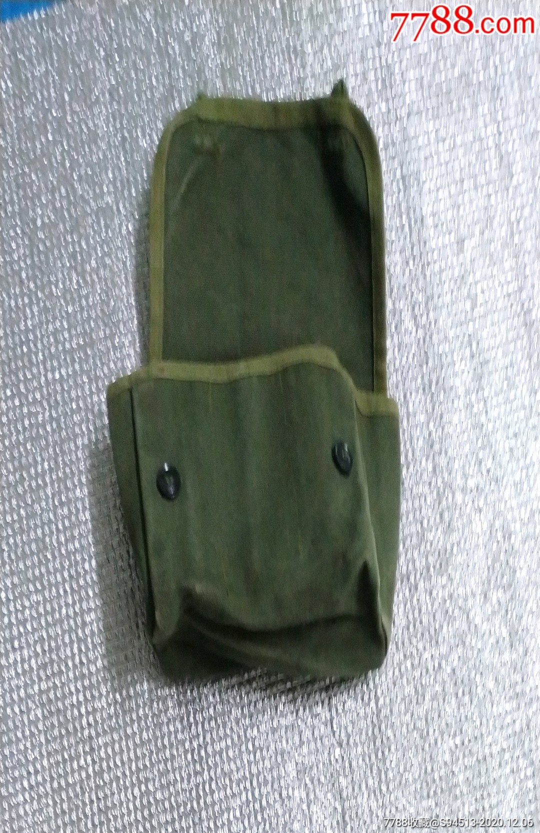 老式库存腰挂帆布手榴弹袋