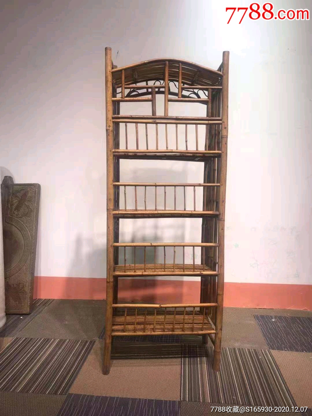 民国斑竹书架造型优雅.全品无修.高端大气上档次.极品