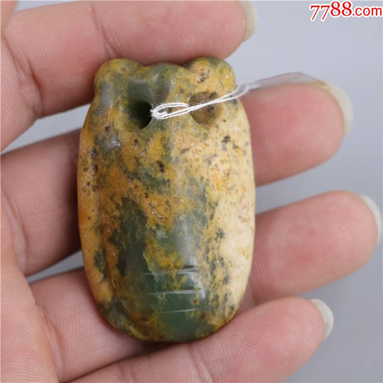 河磨玉纯手工蝉型吊坠