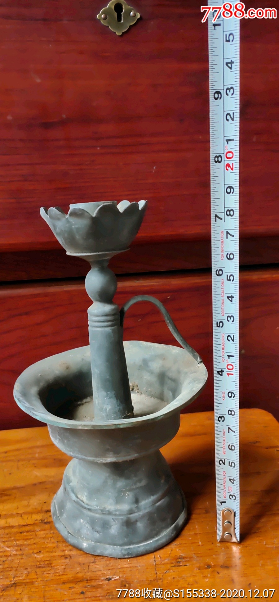 民国锡蜡台一个保老保真