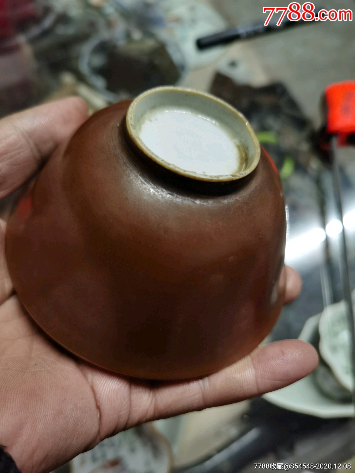 清,紫金釉盖碗,5.5x11.cm,全品三包安全到家