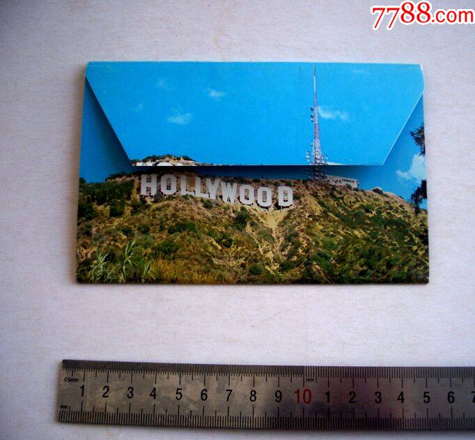 折叠式外国画片-洛杉矶,好莱坞_小画片_荟英藏宝【7788琉璃收藏】
