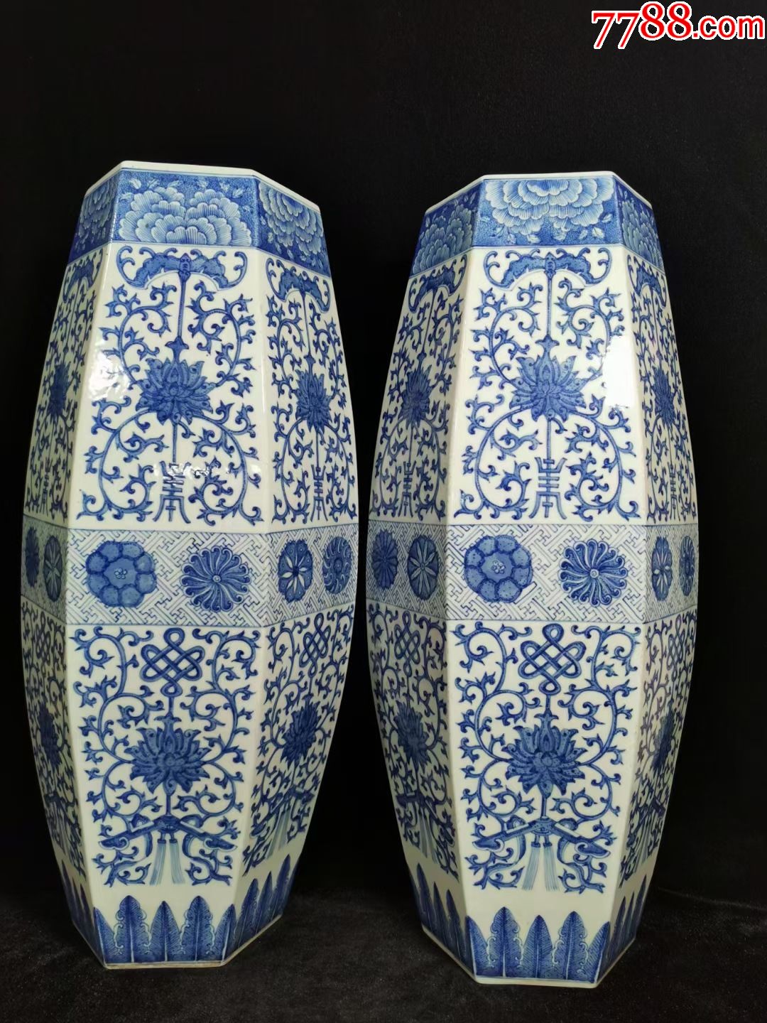 二十世纪初国际著名的文物卢芹斋古董商,回流清代满工精绘寿莲纹橄榄