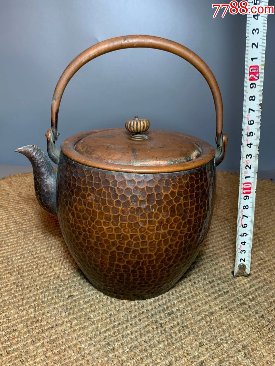 老纯铜日本全手工捶打提梁茶壶_价格759元_第1张_7788商城__七七八八