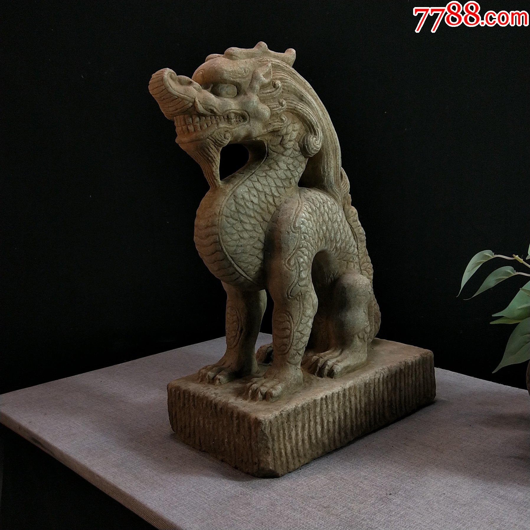 汉白玉麒麟龙兽